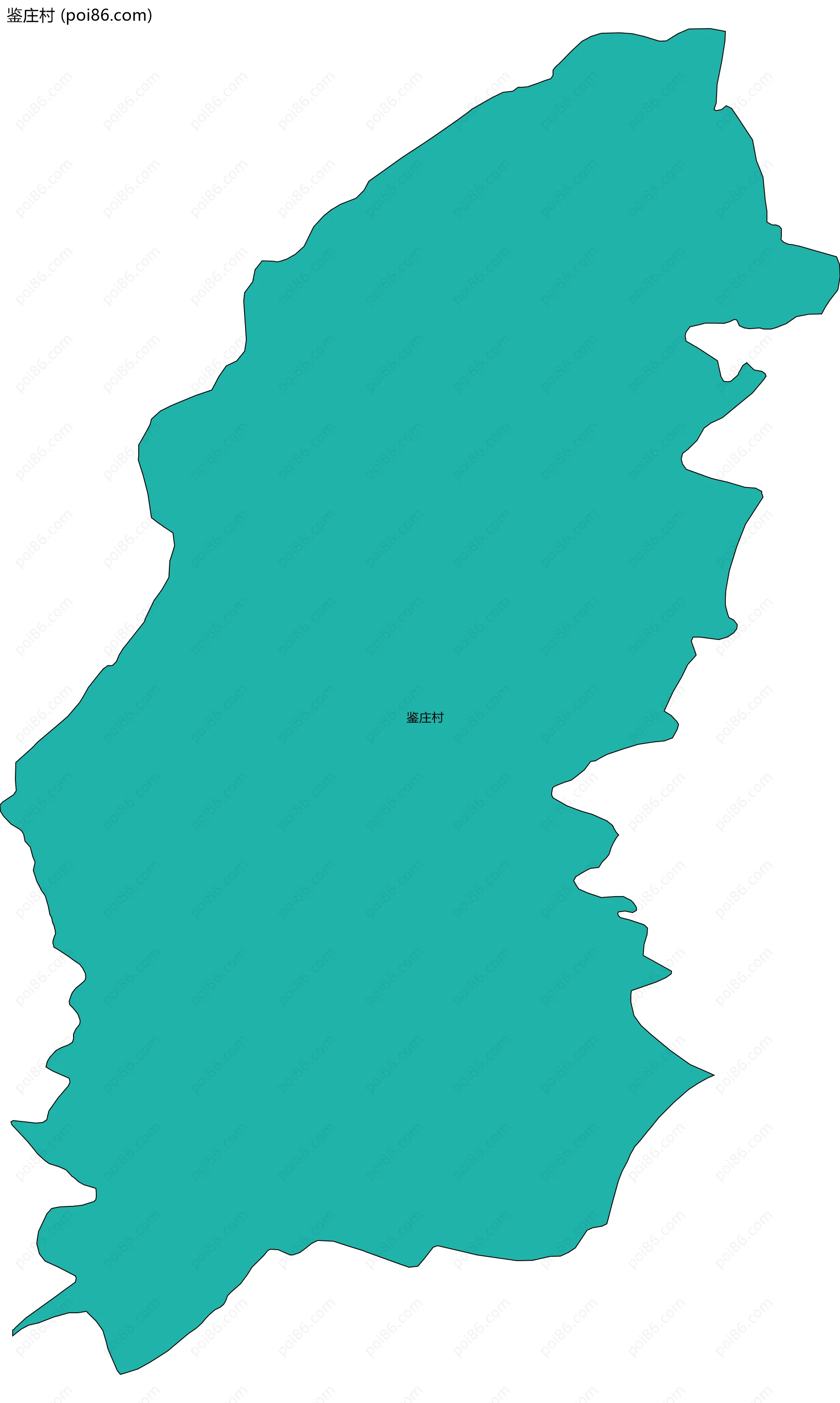 鉴庄村边界地图