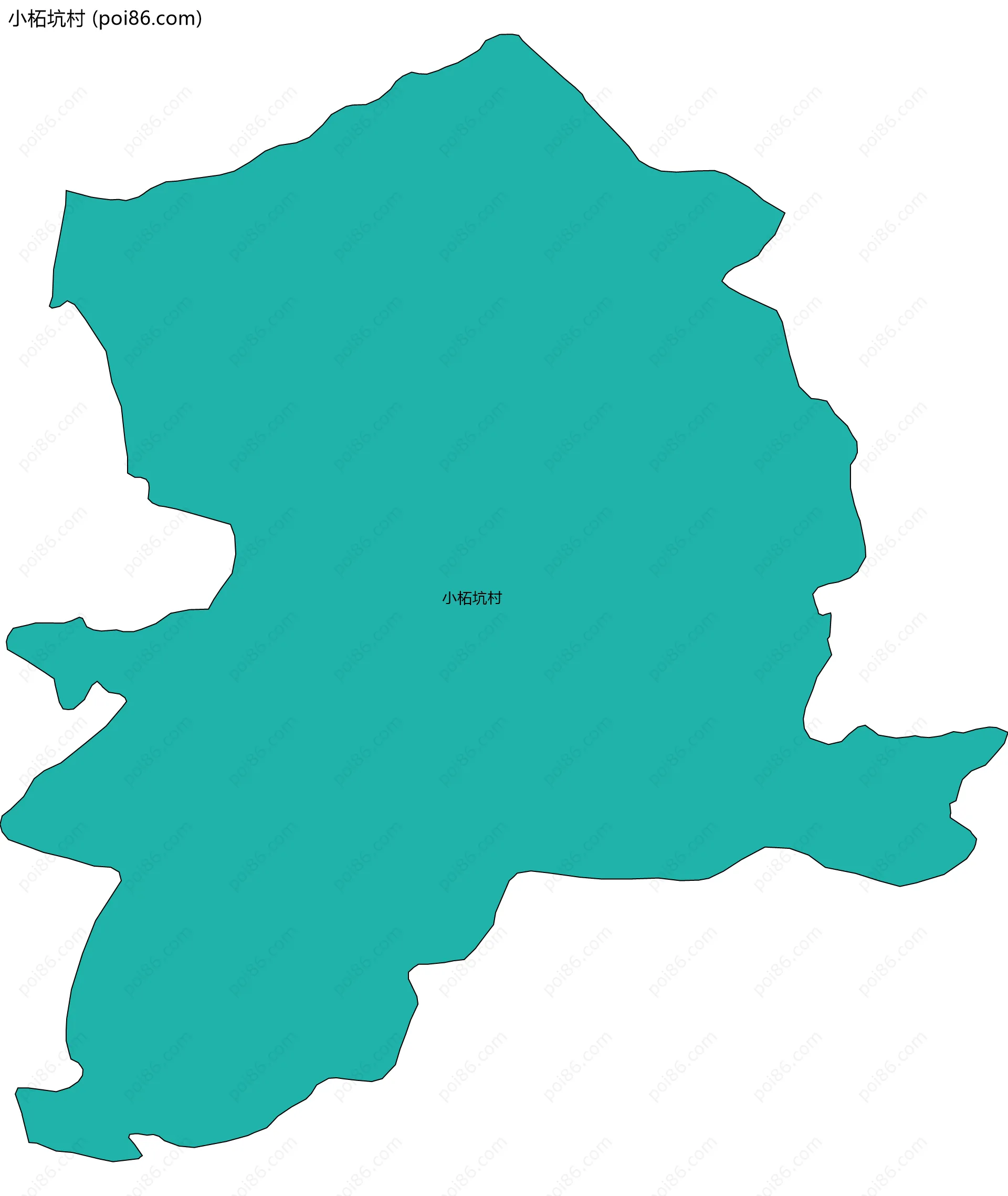 小柘坑村边界地图