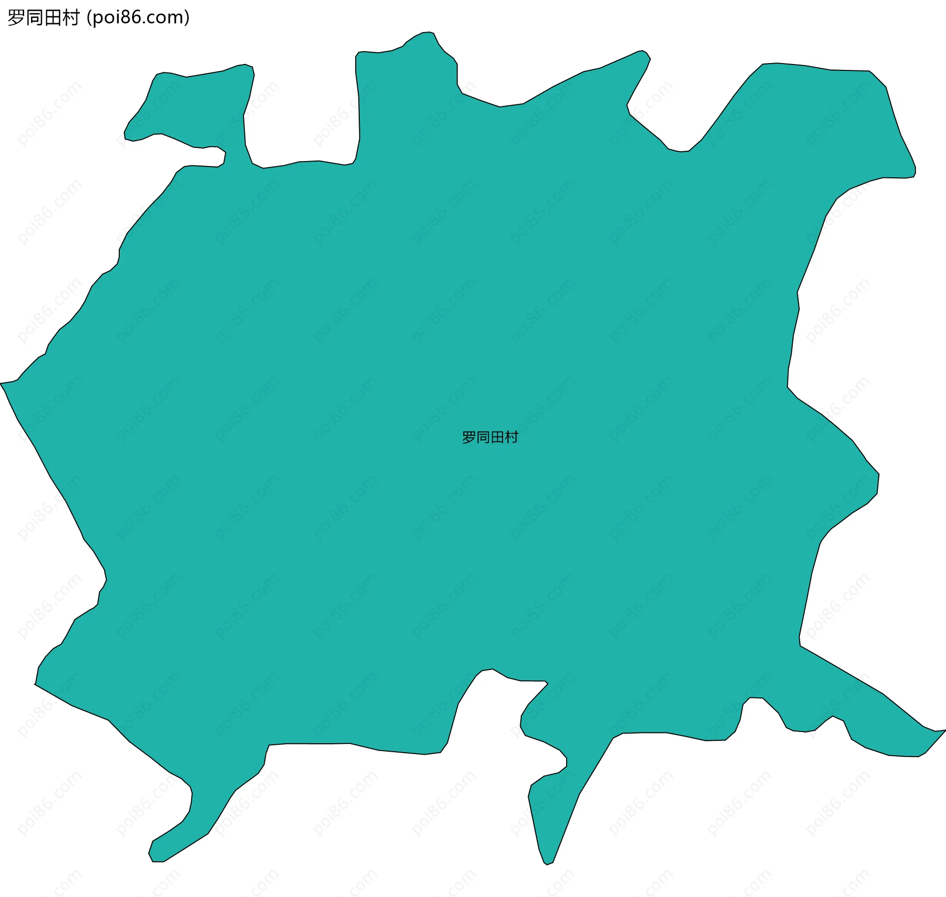 罗同田村边界地图