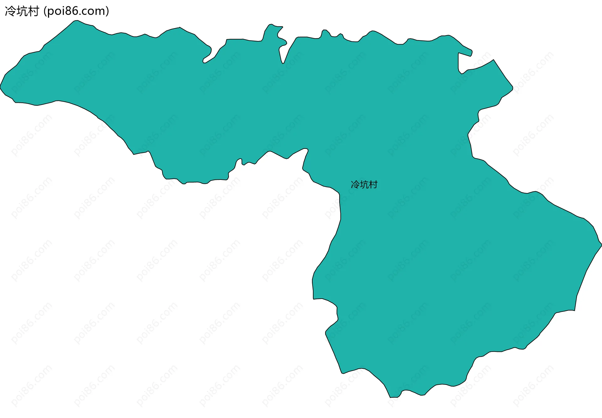 冷坑村边界地图