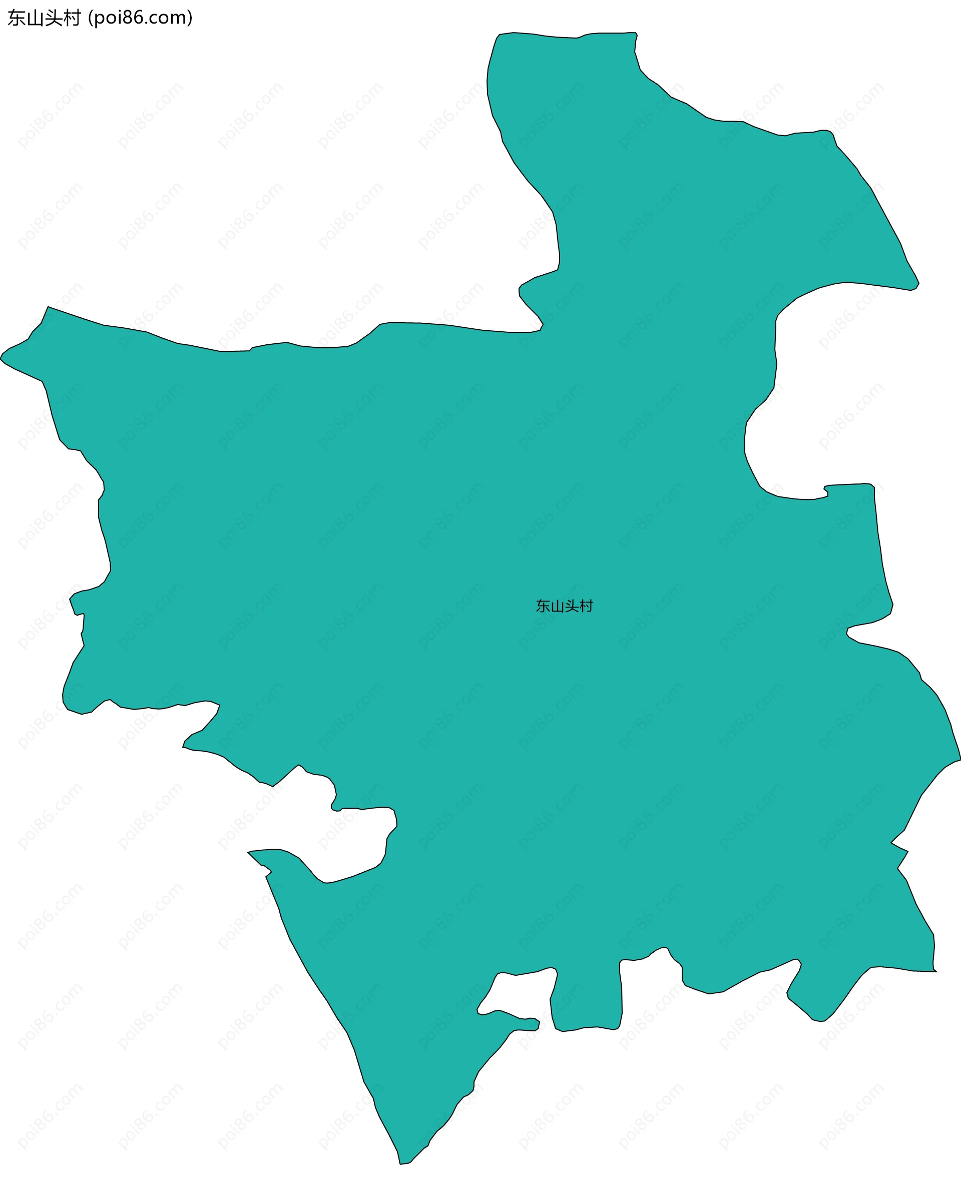 东山头村边界地图