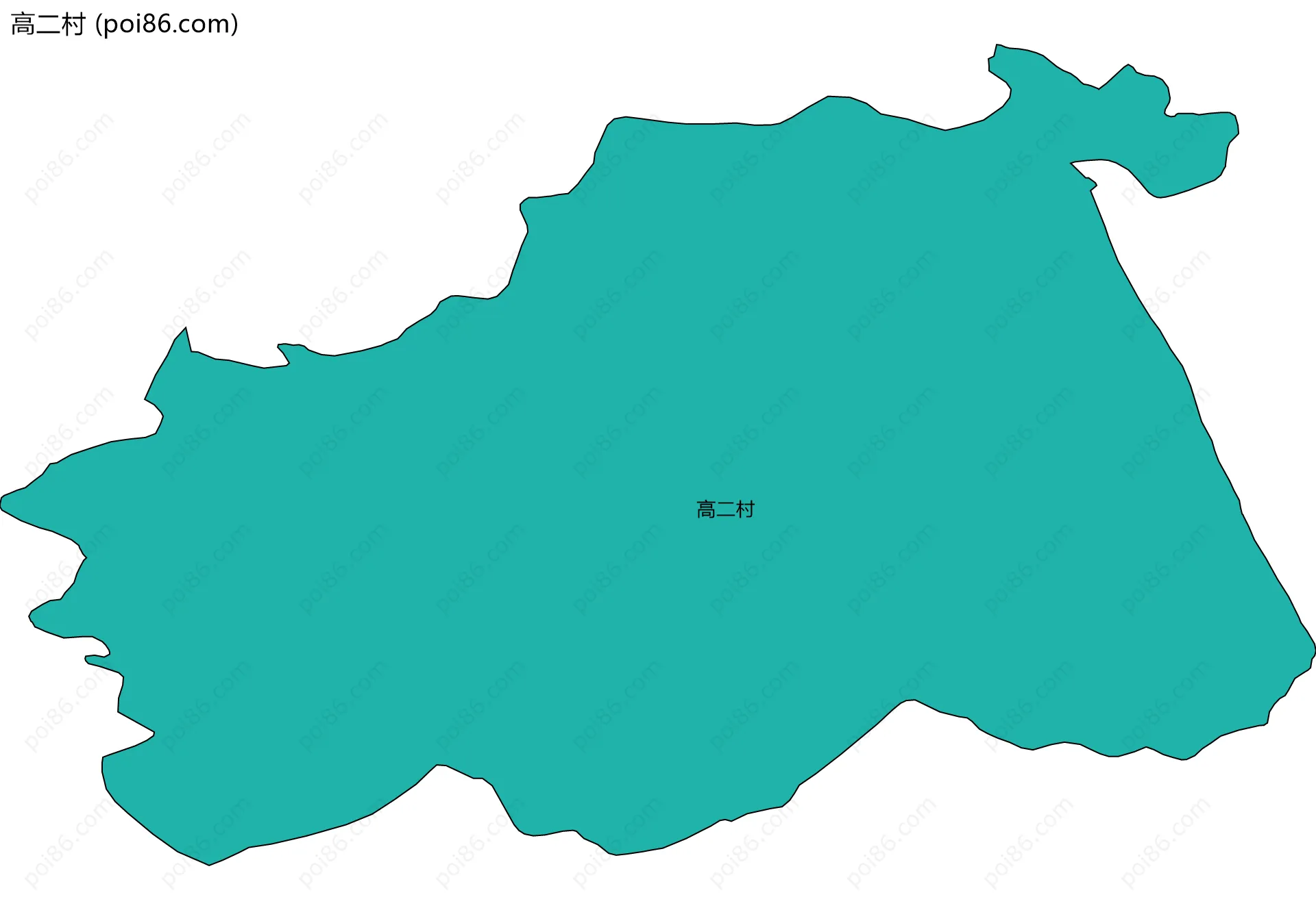高二村边界地图