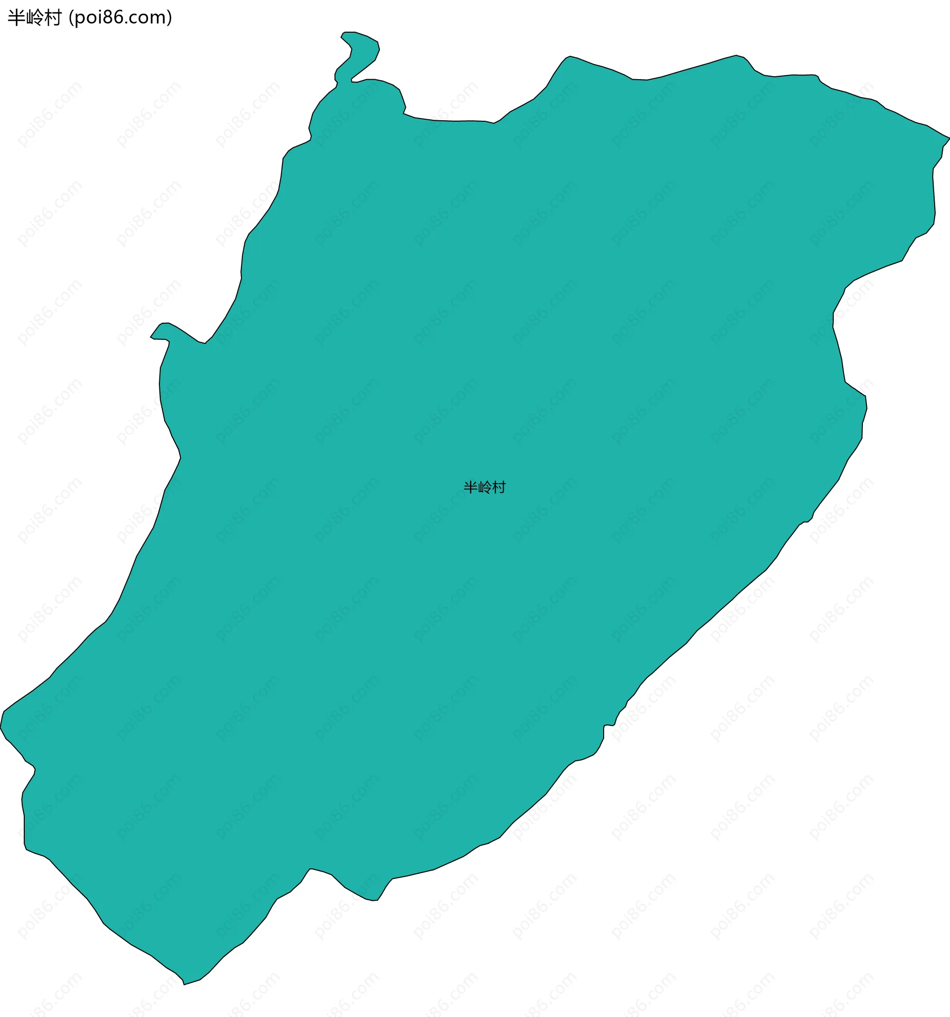 半岭村边界地图