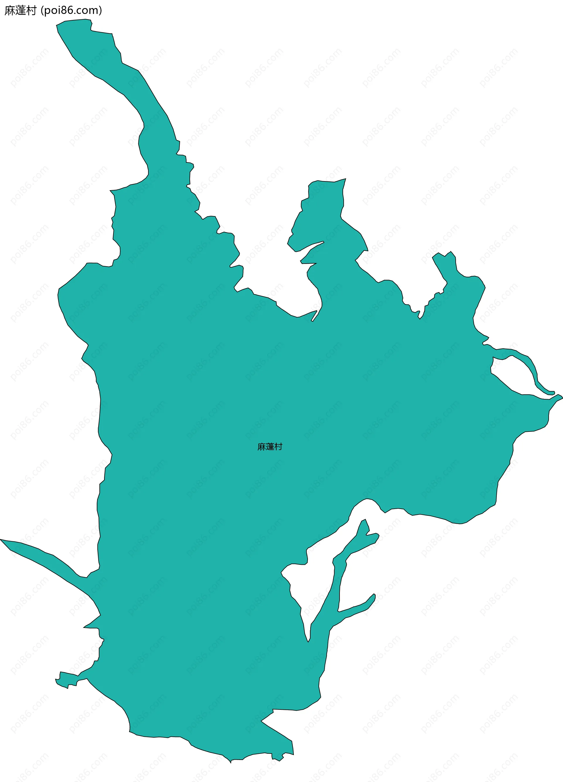 麻蓬村边界地图