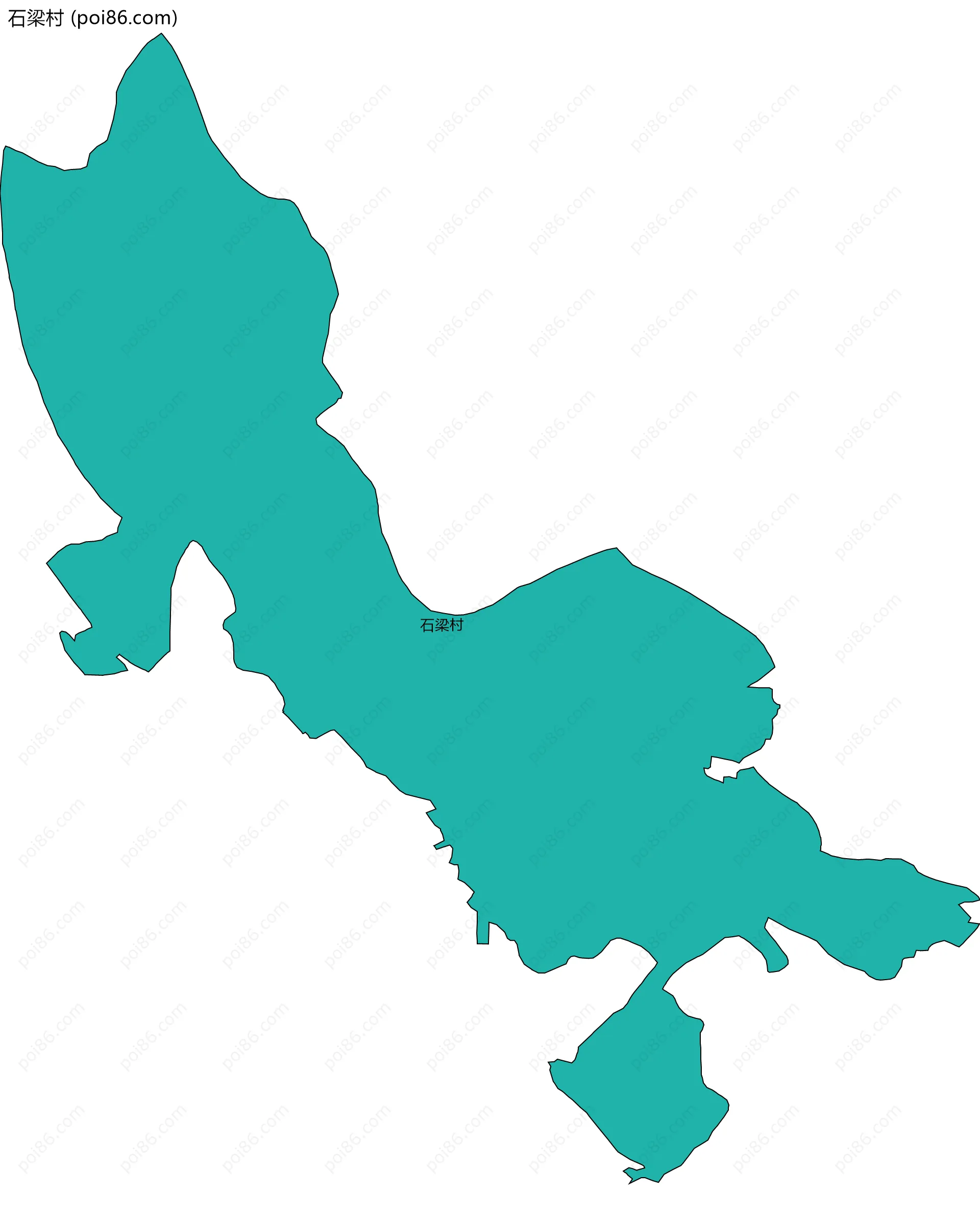 石梁村边界地图
