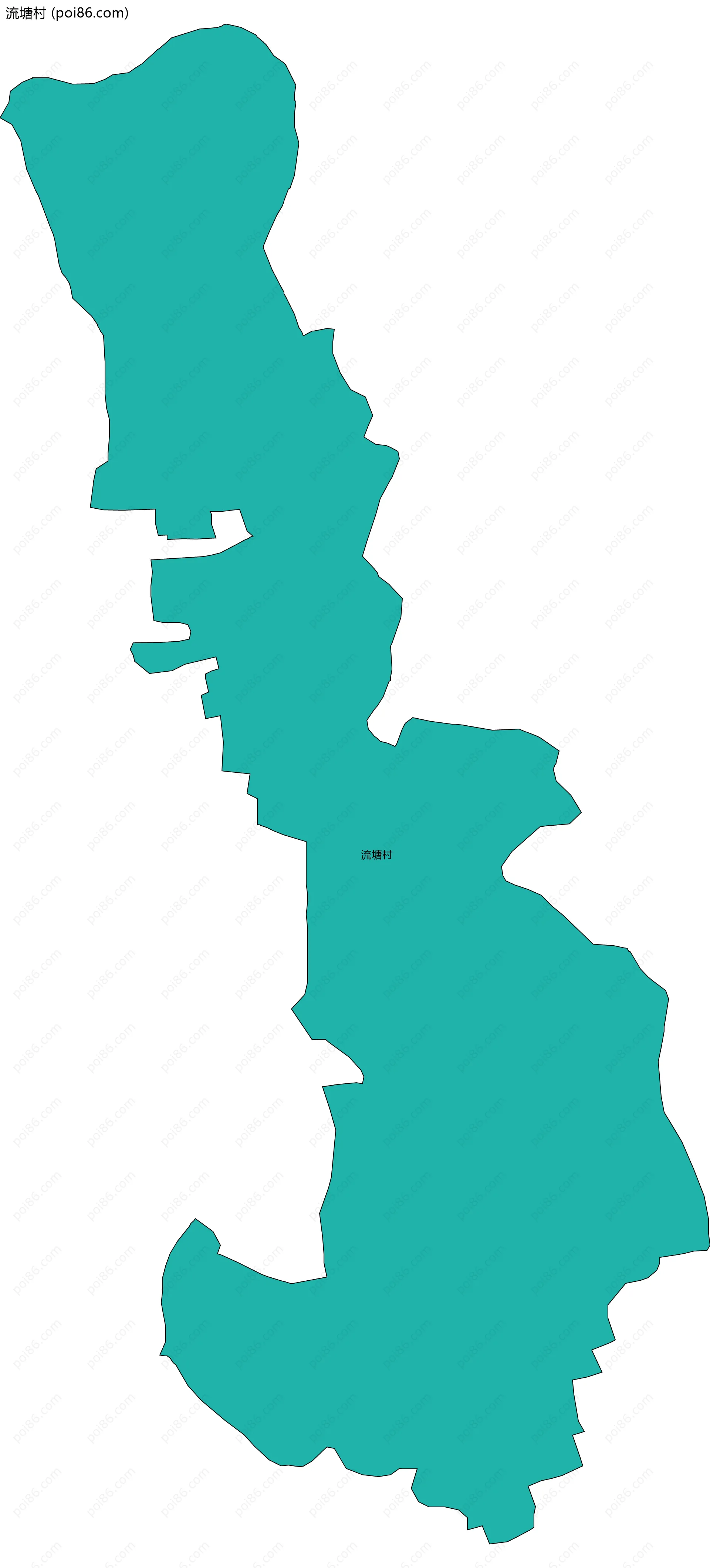 流塘村边界地图