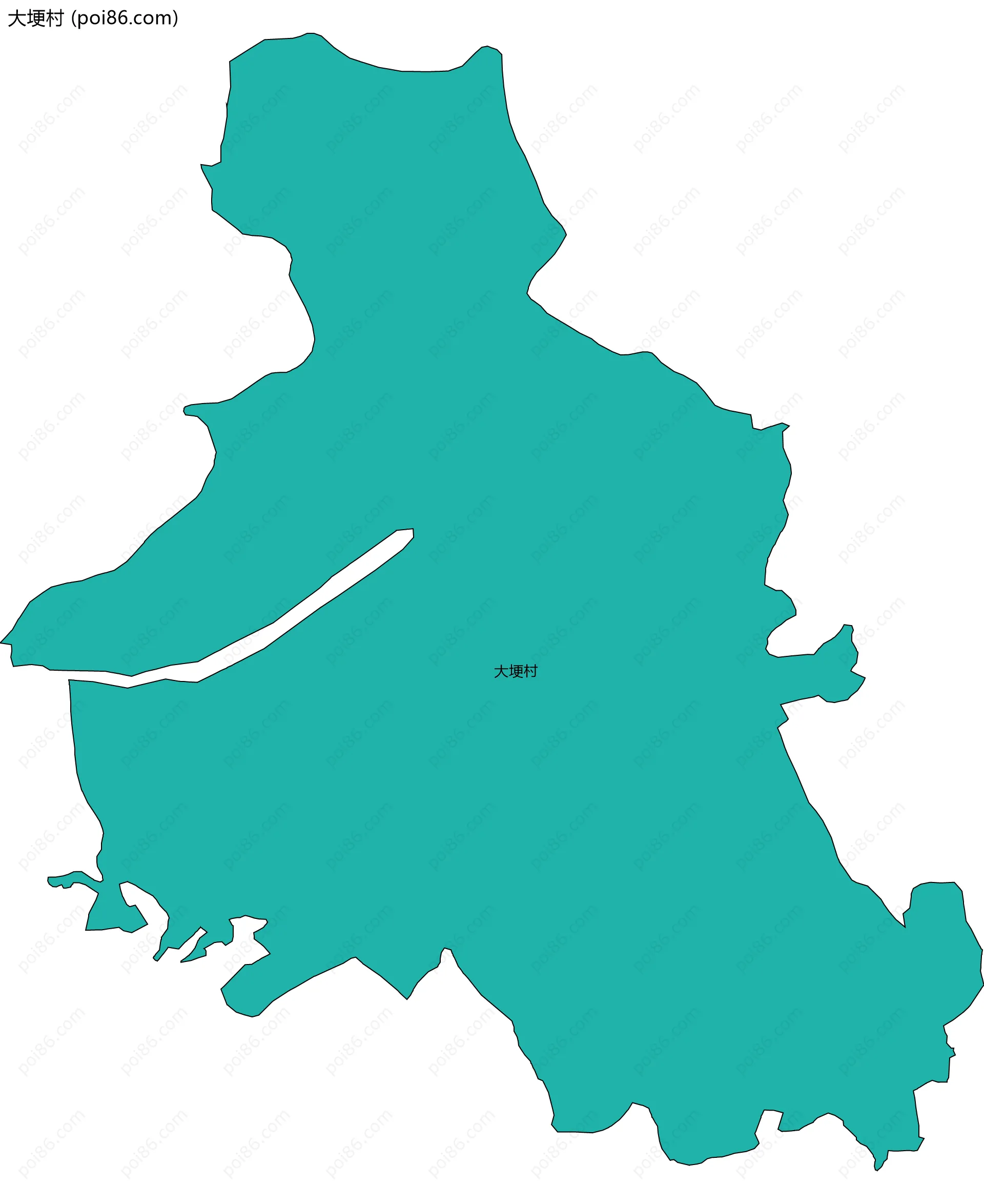 大埂村边界地图