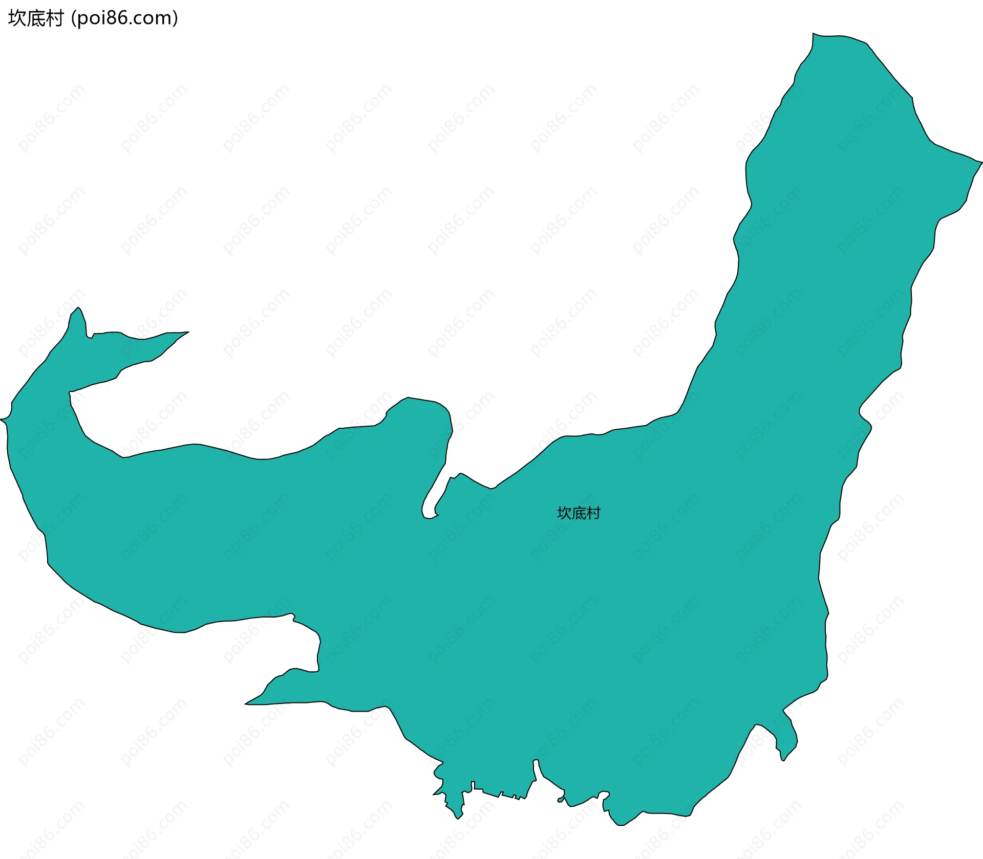 坎底村边界地图