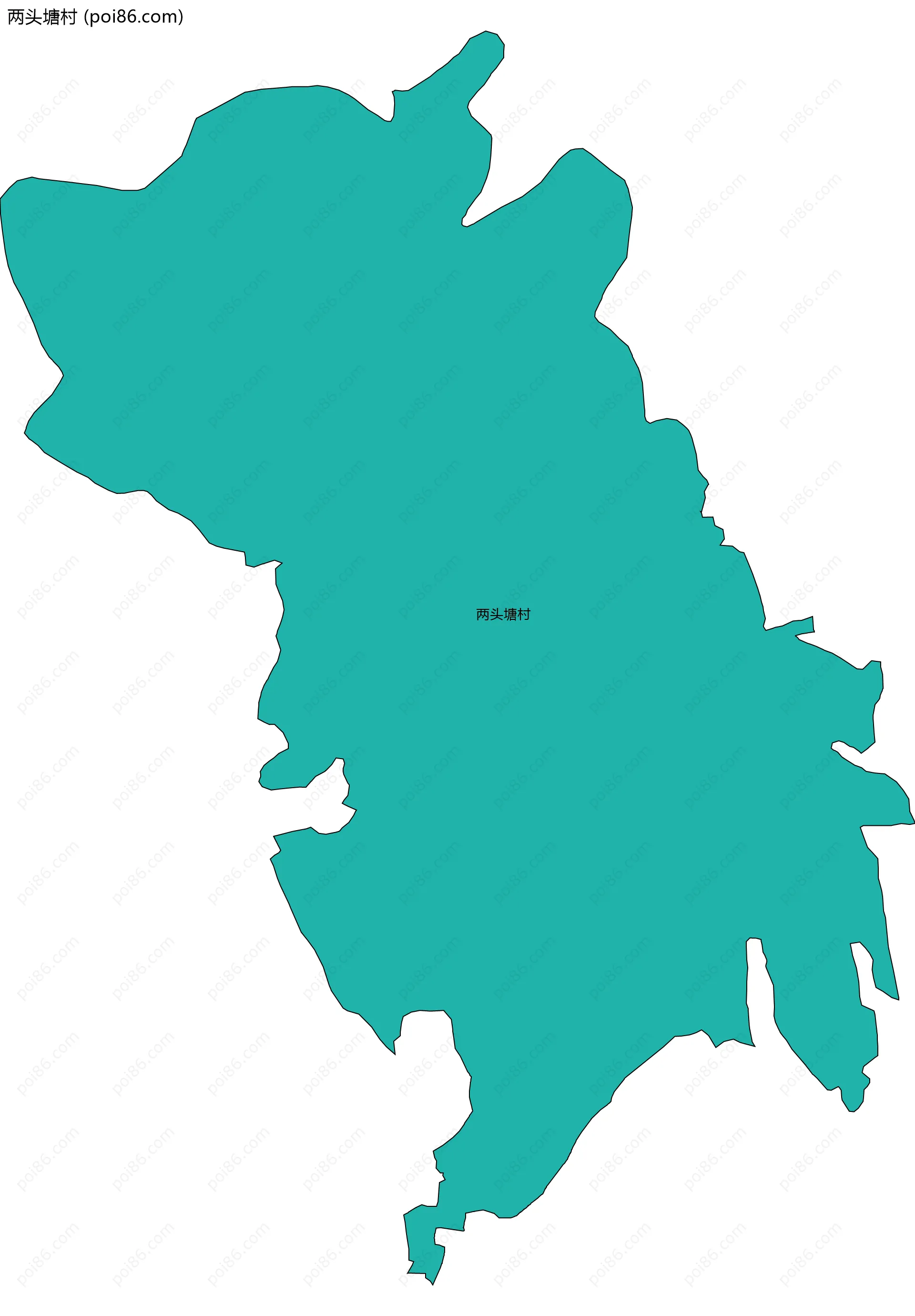两头塘村边界地图