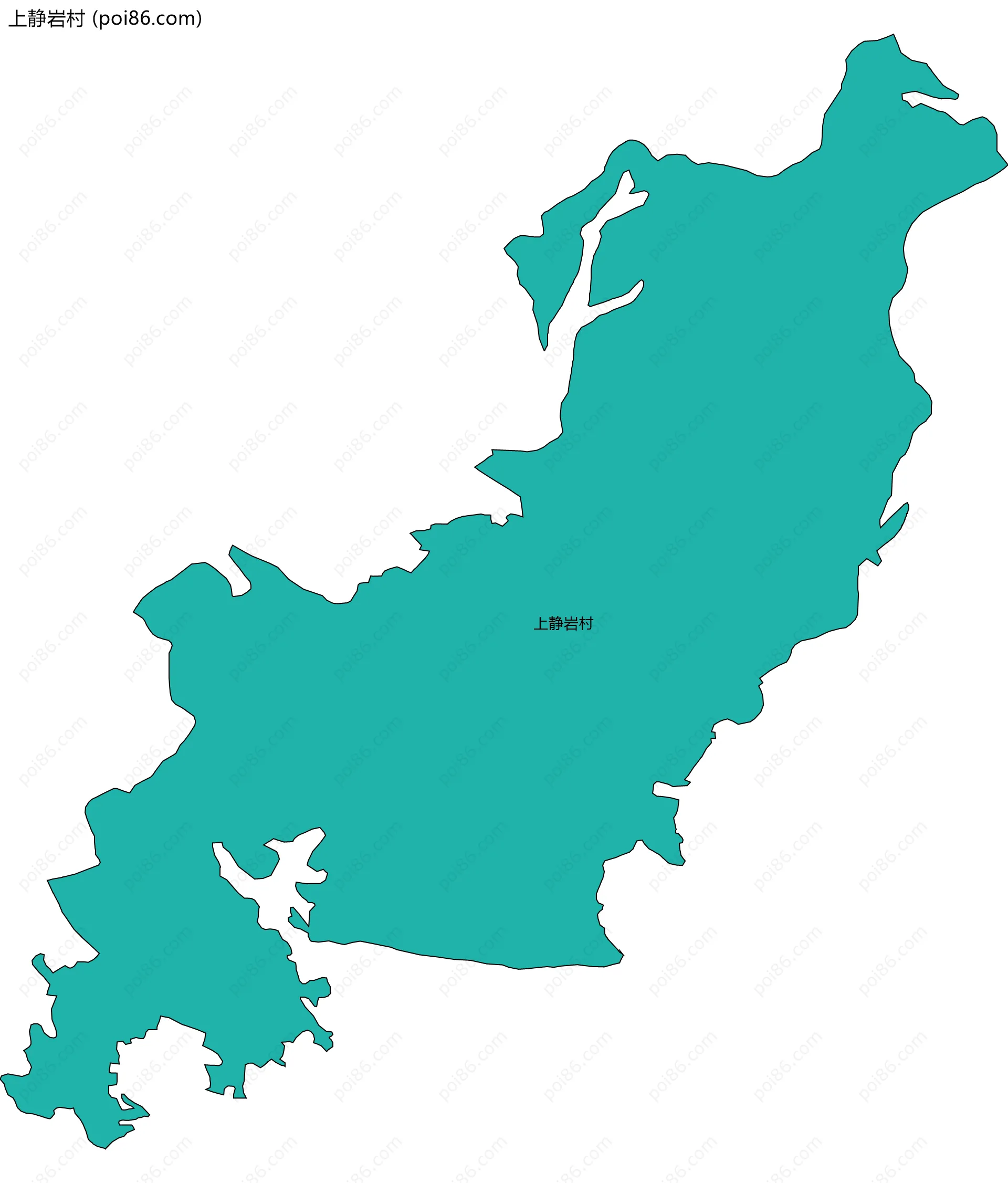 上静岩村边界地图