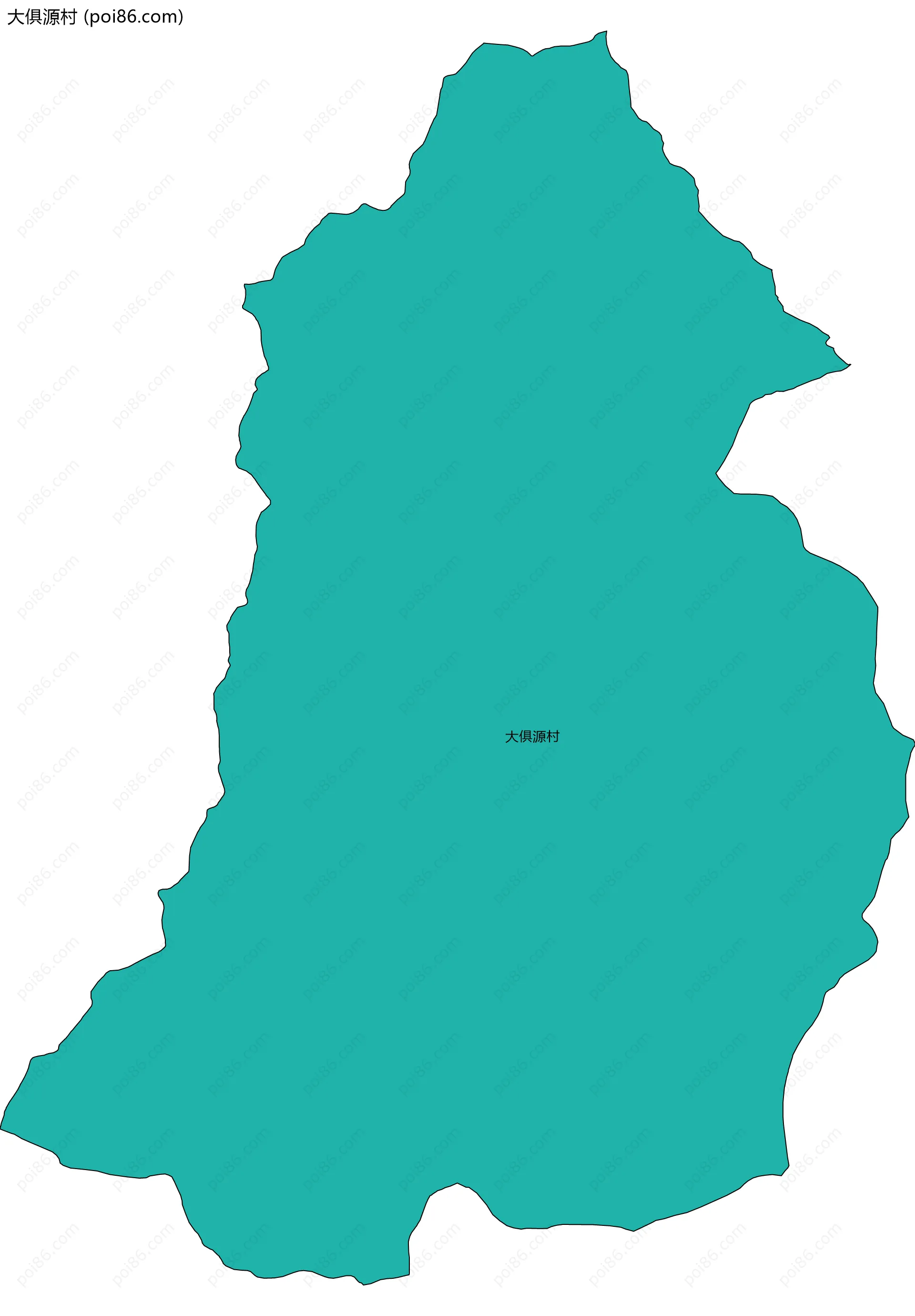 大俱源村边界地图