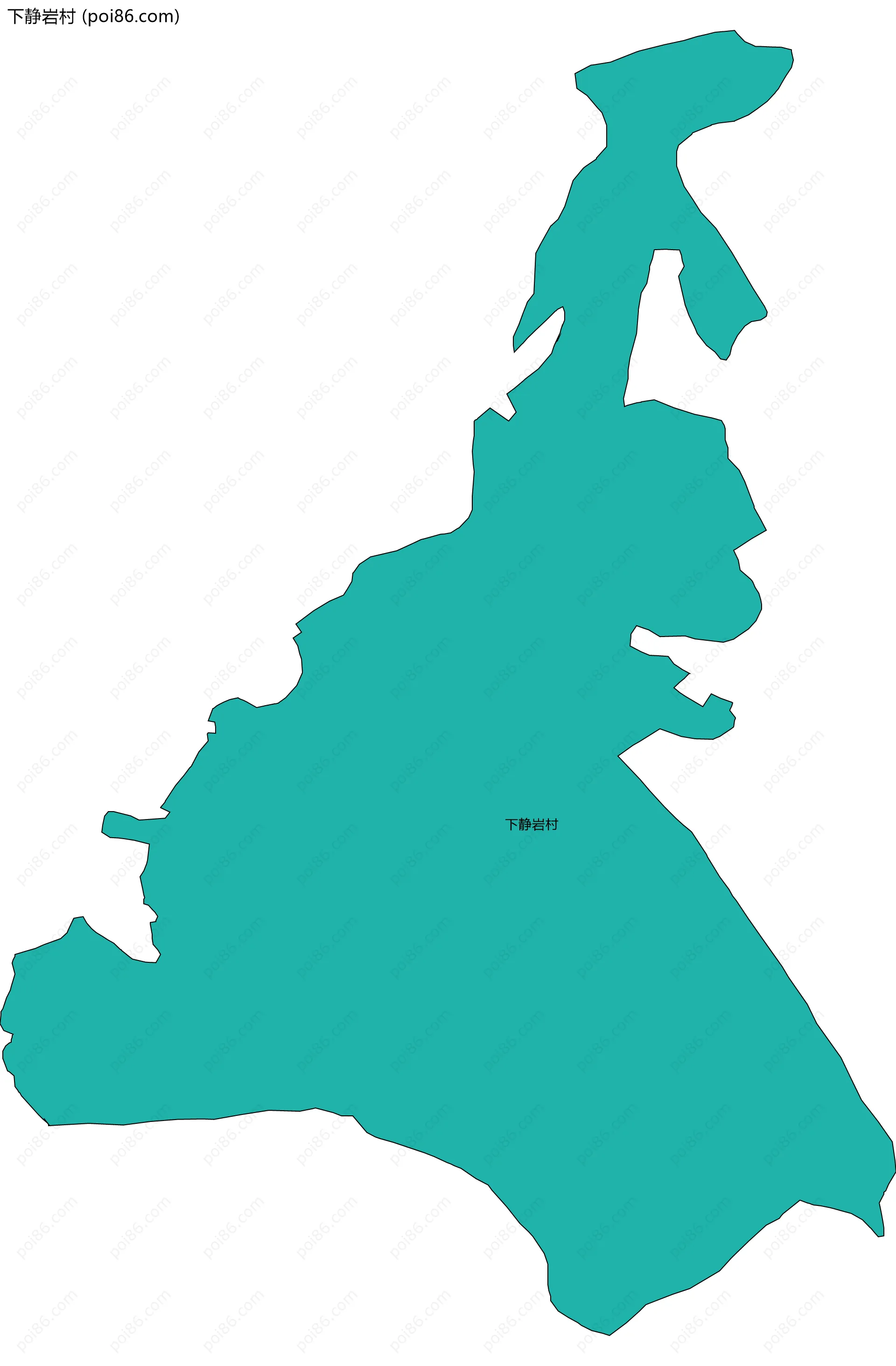 下静岩村边界地图