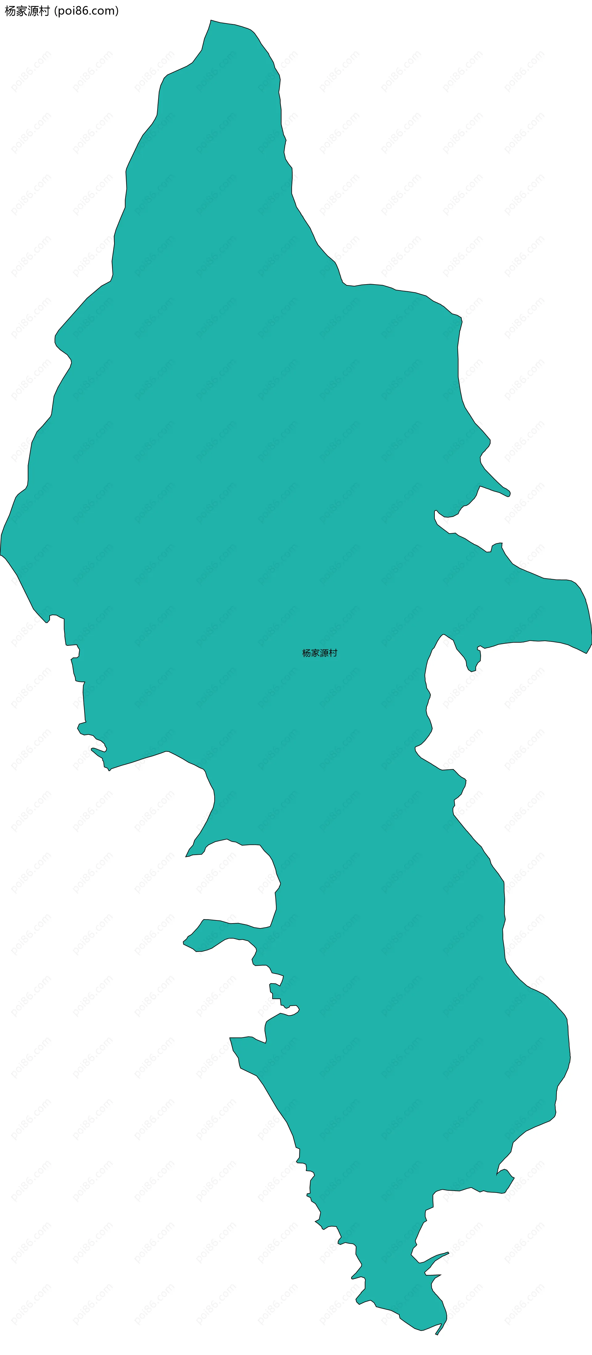 杨家源村边界地图
