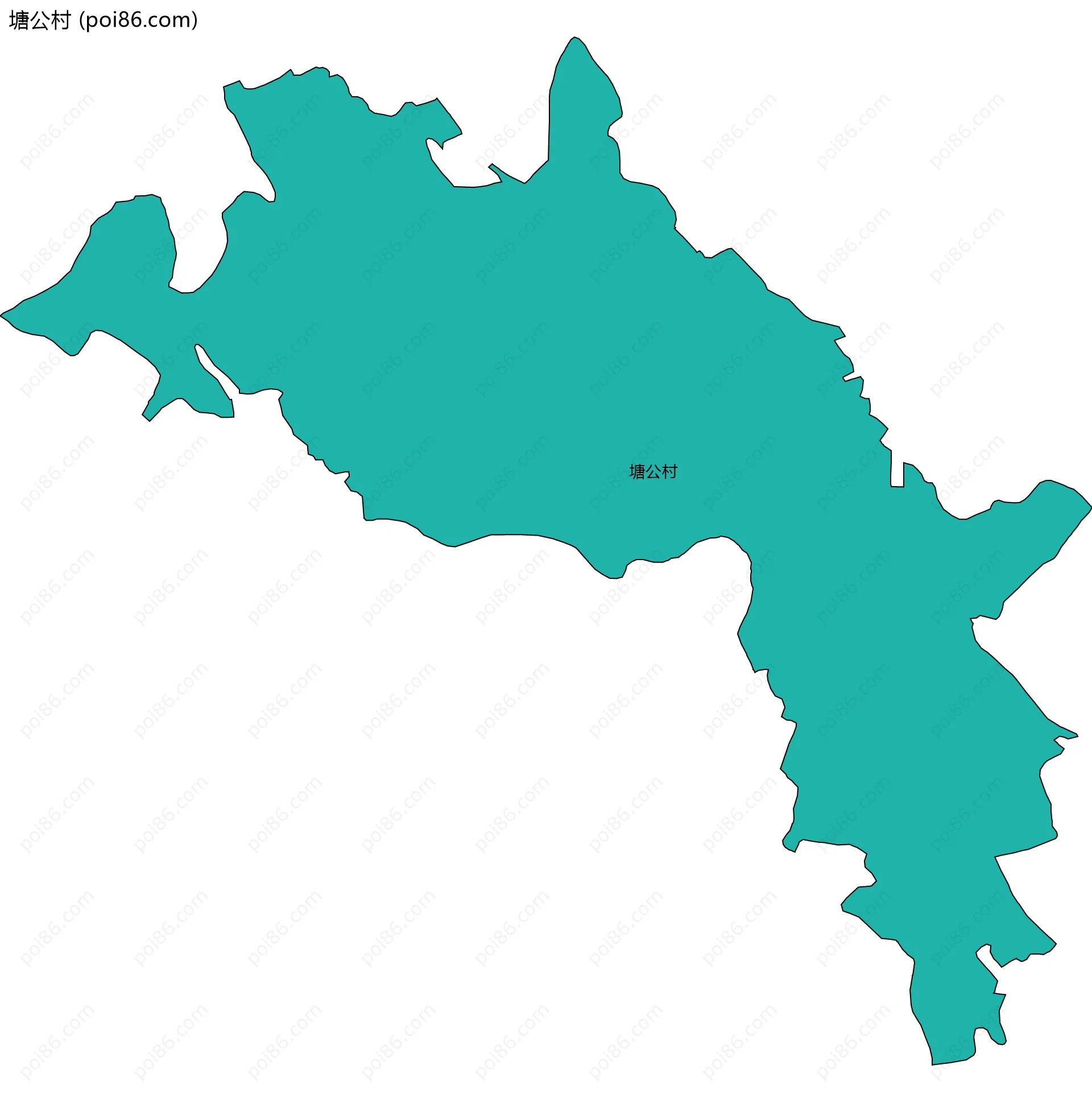 塘公村边界地图