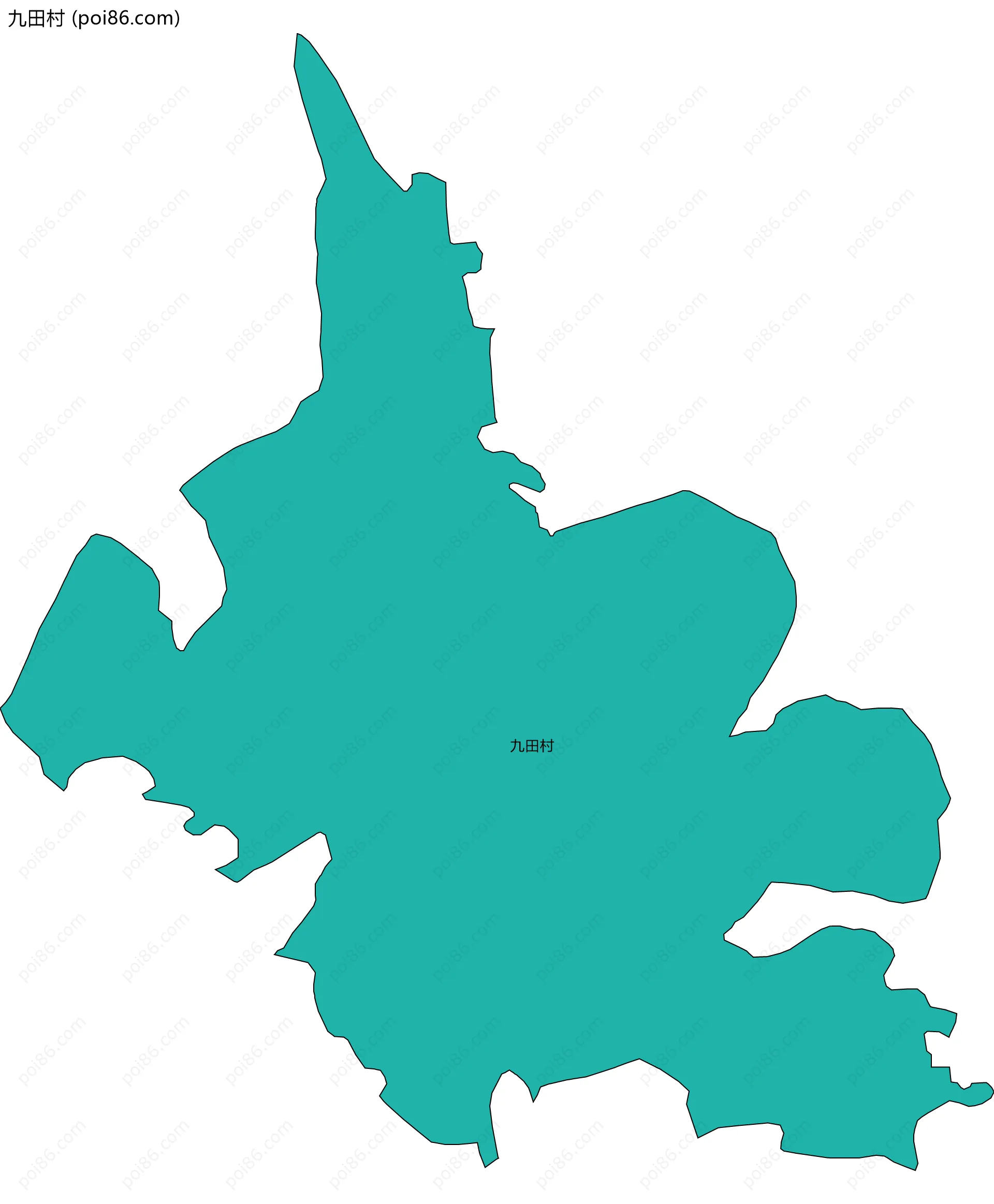 九田村边界地图