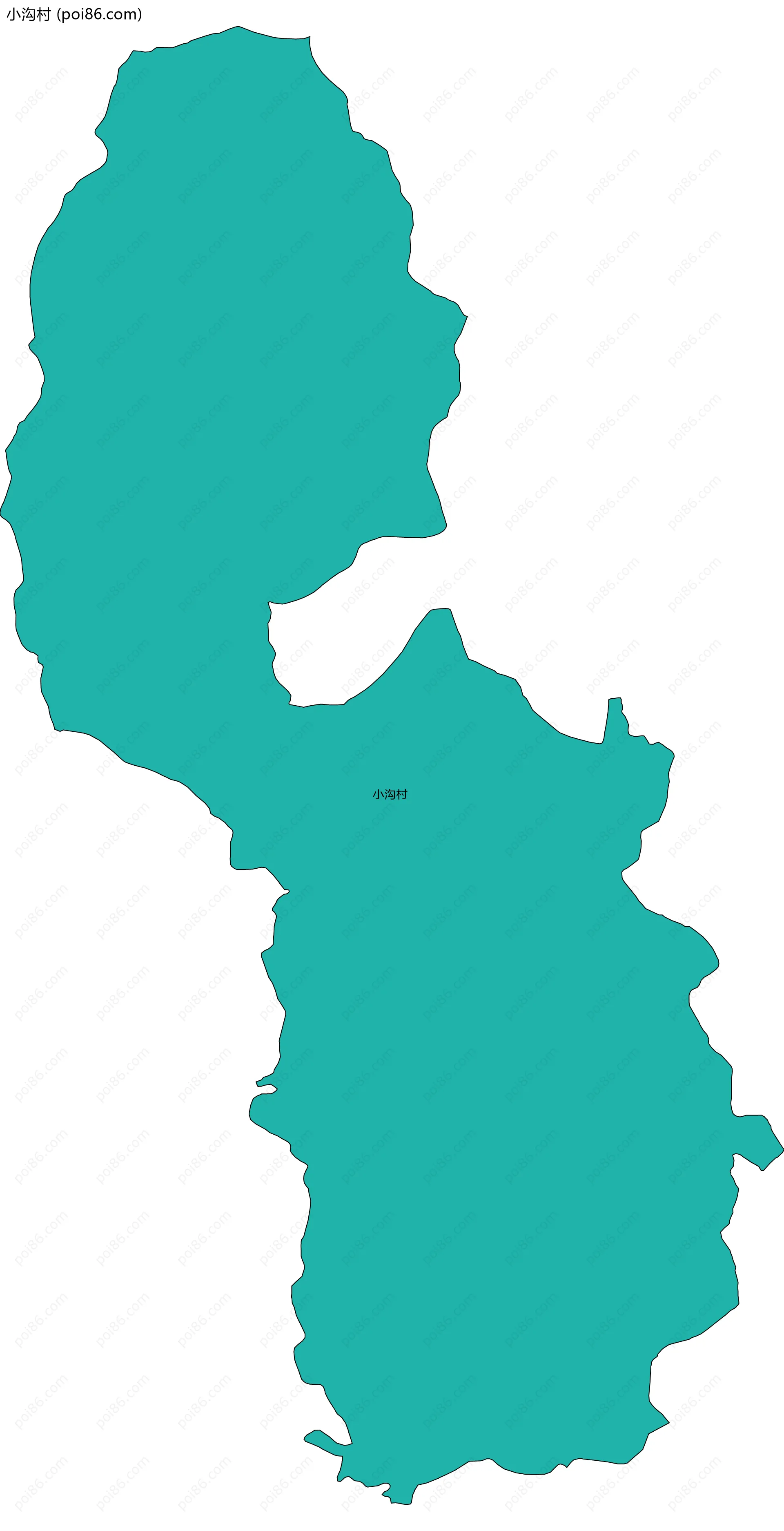 小沟村边界地图