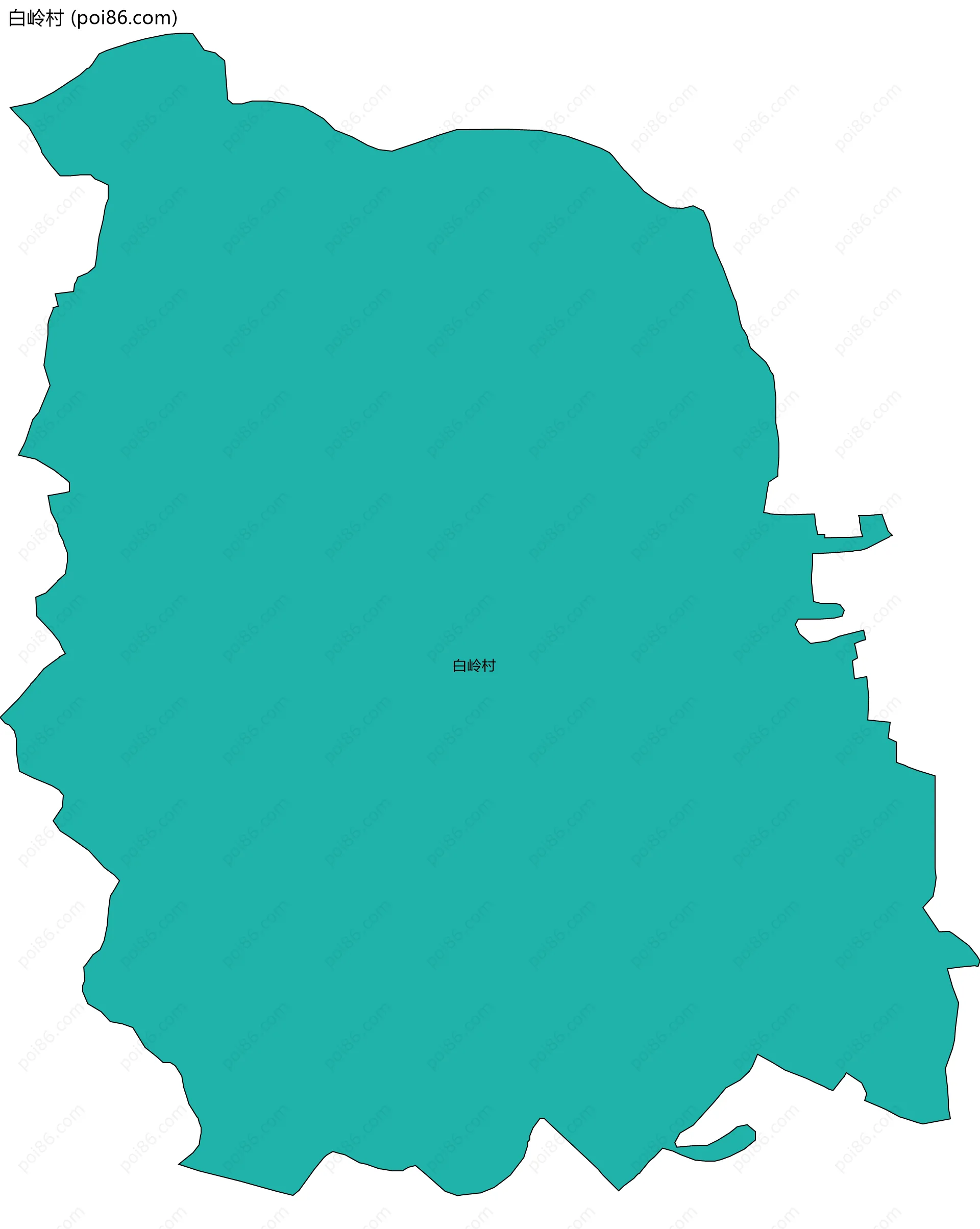白岭村边界地图