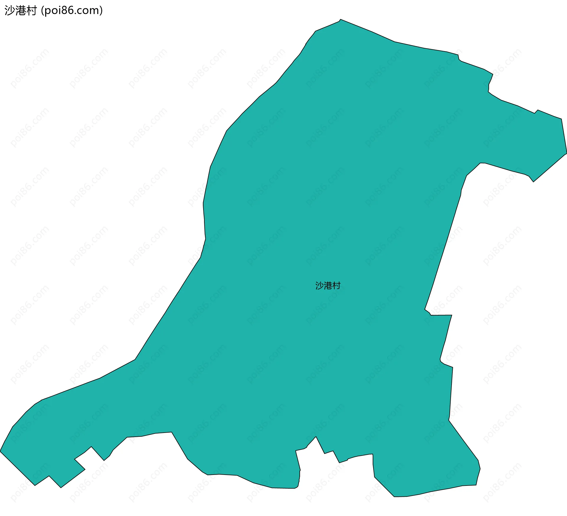 沙港村边界地图