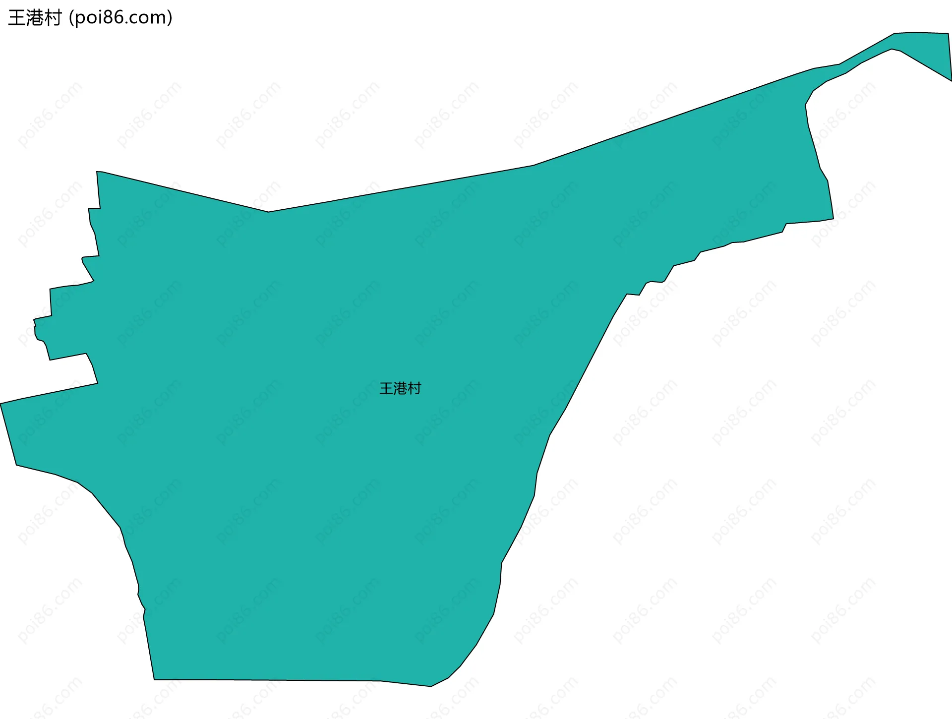 王港村边界地图