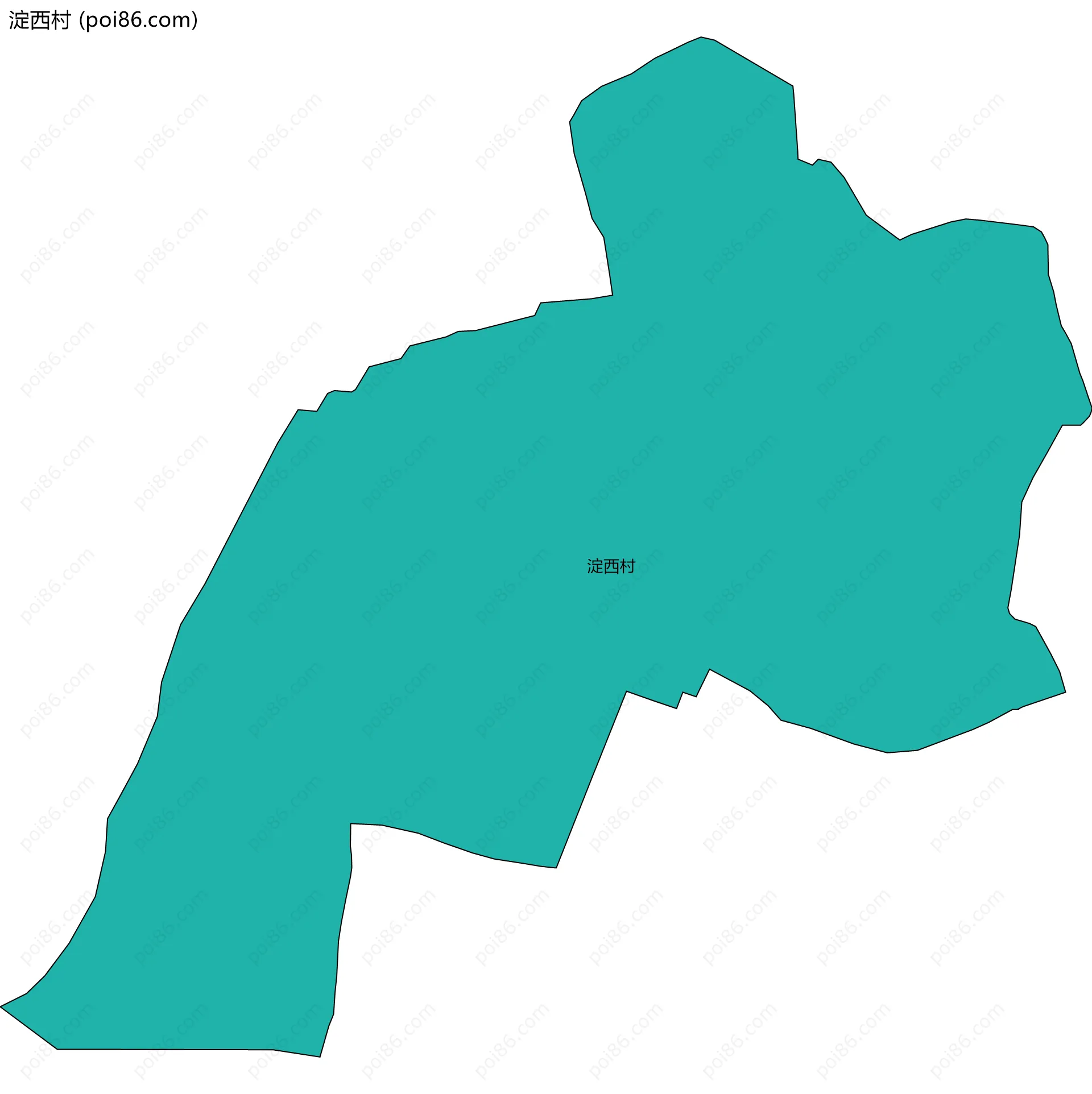 淀西村边界地图