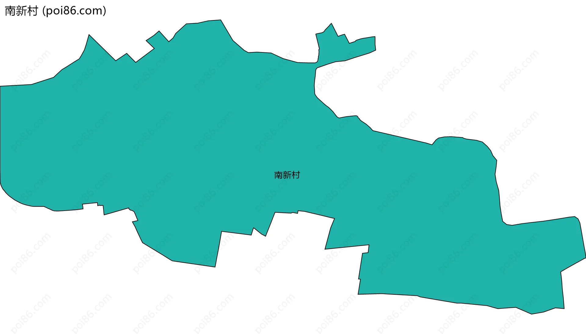 南新村边界地图