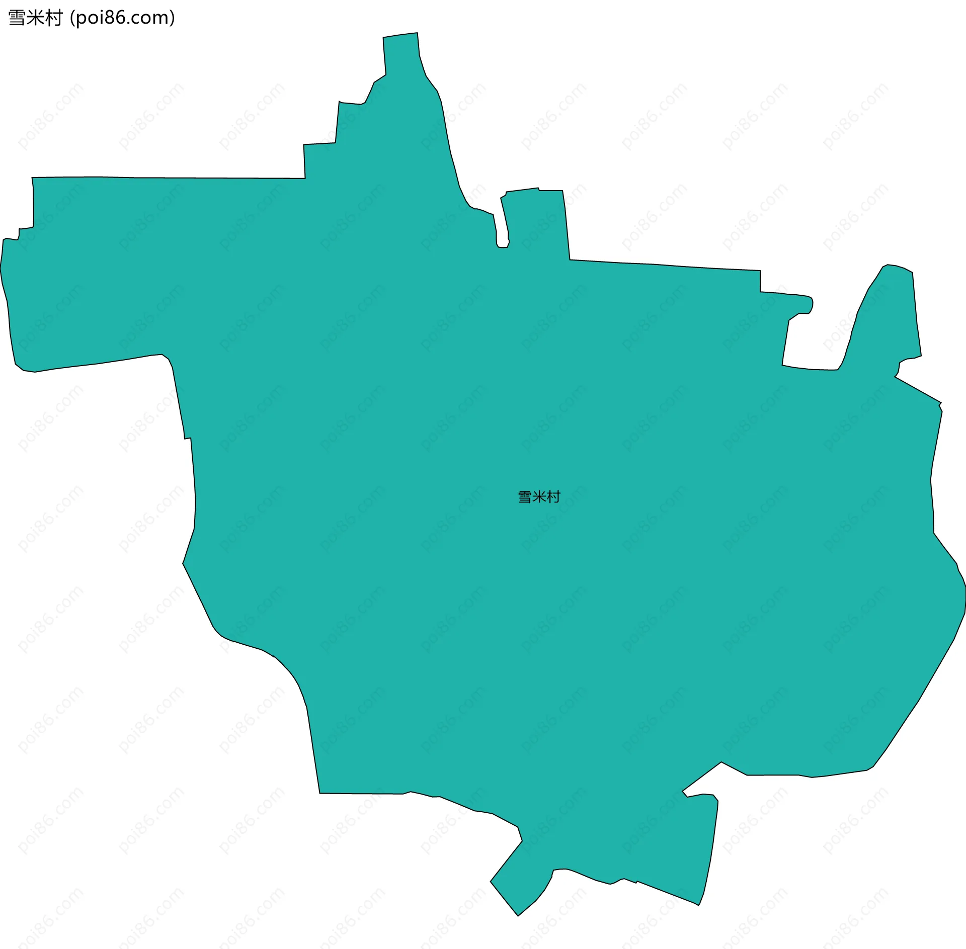 雪米村边界地图