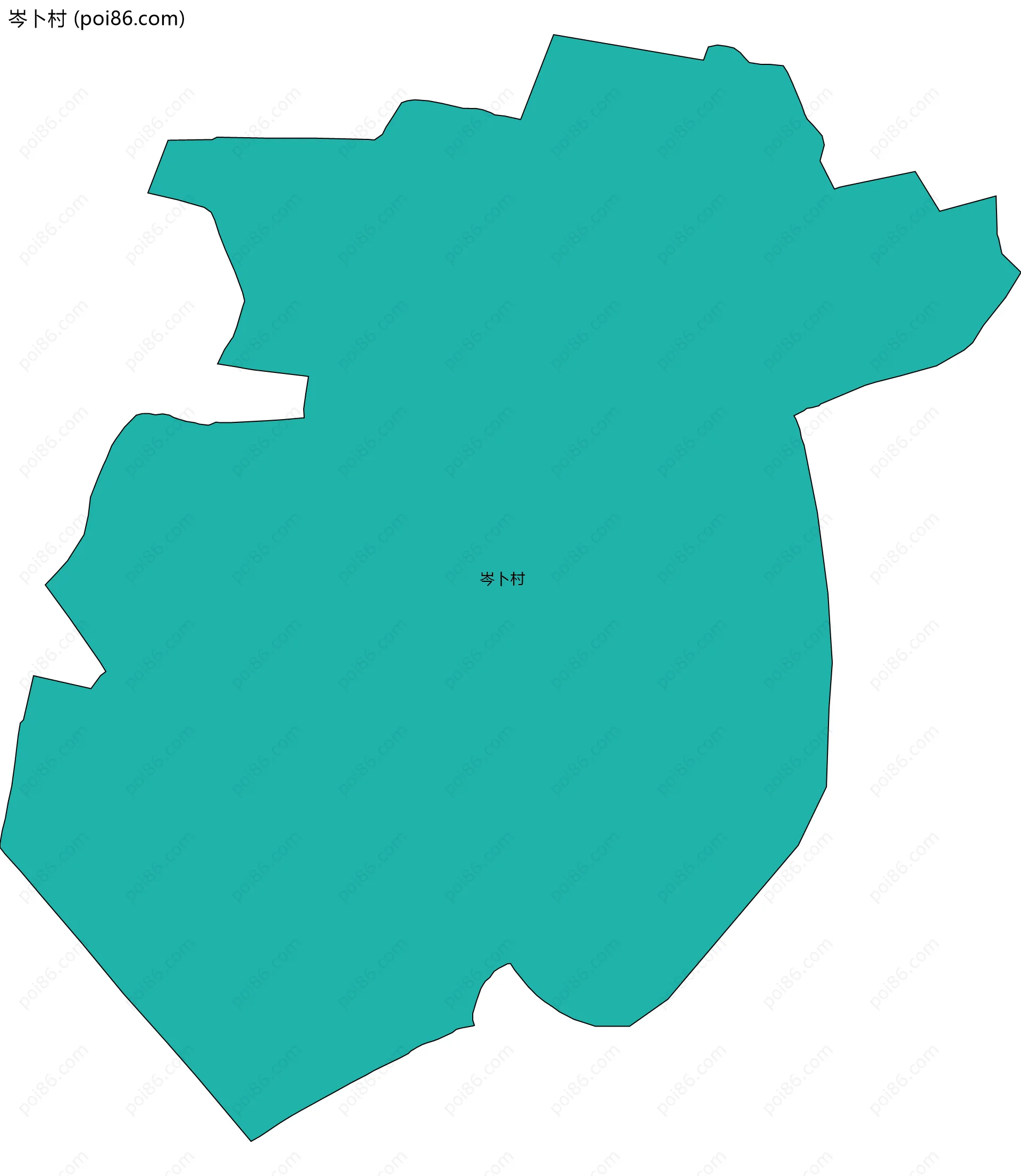 岑卜村边界地图