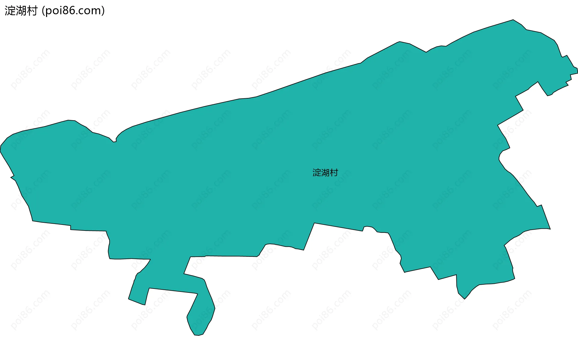 淀湖村边界地图