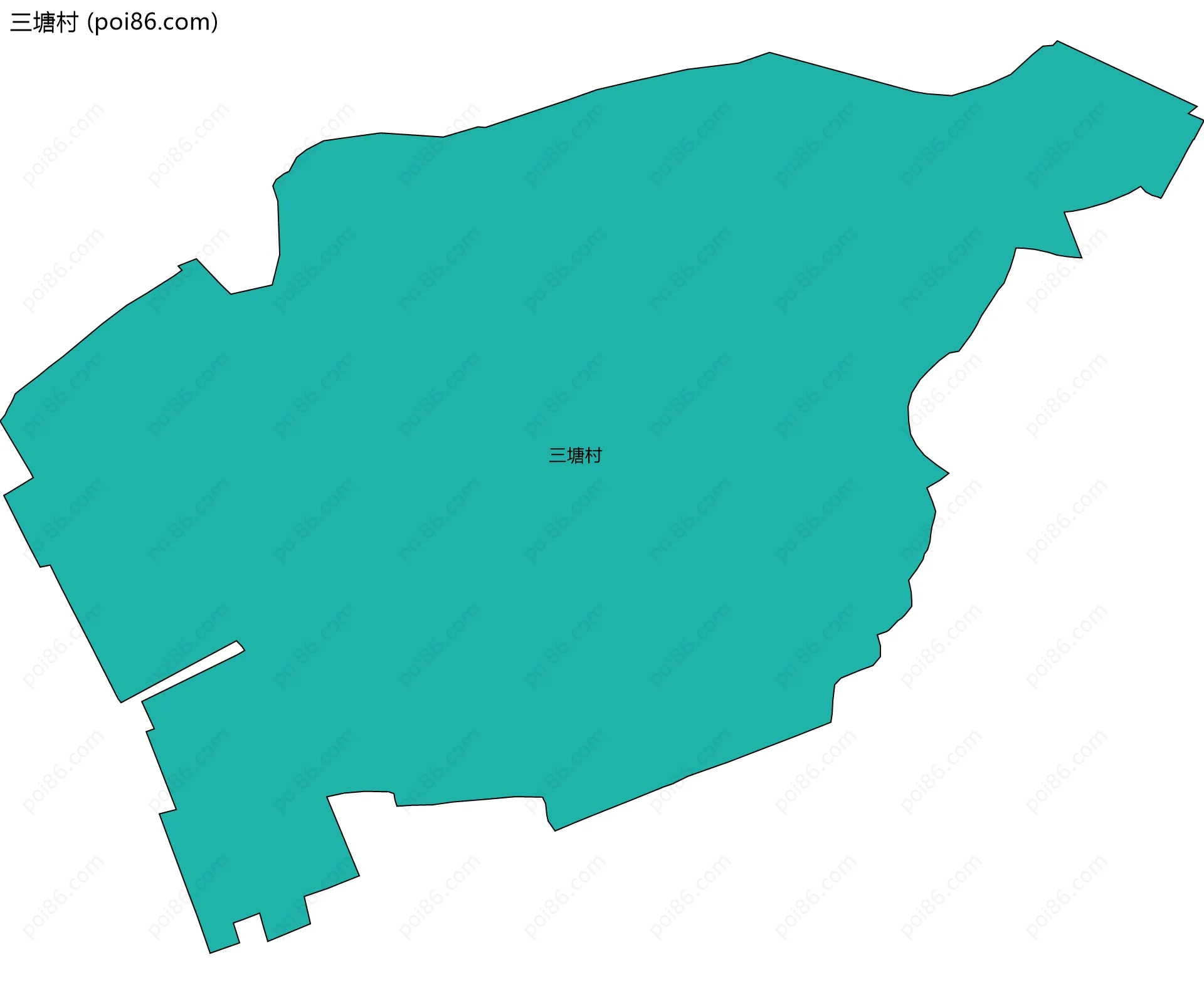 三塘村边界地图