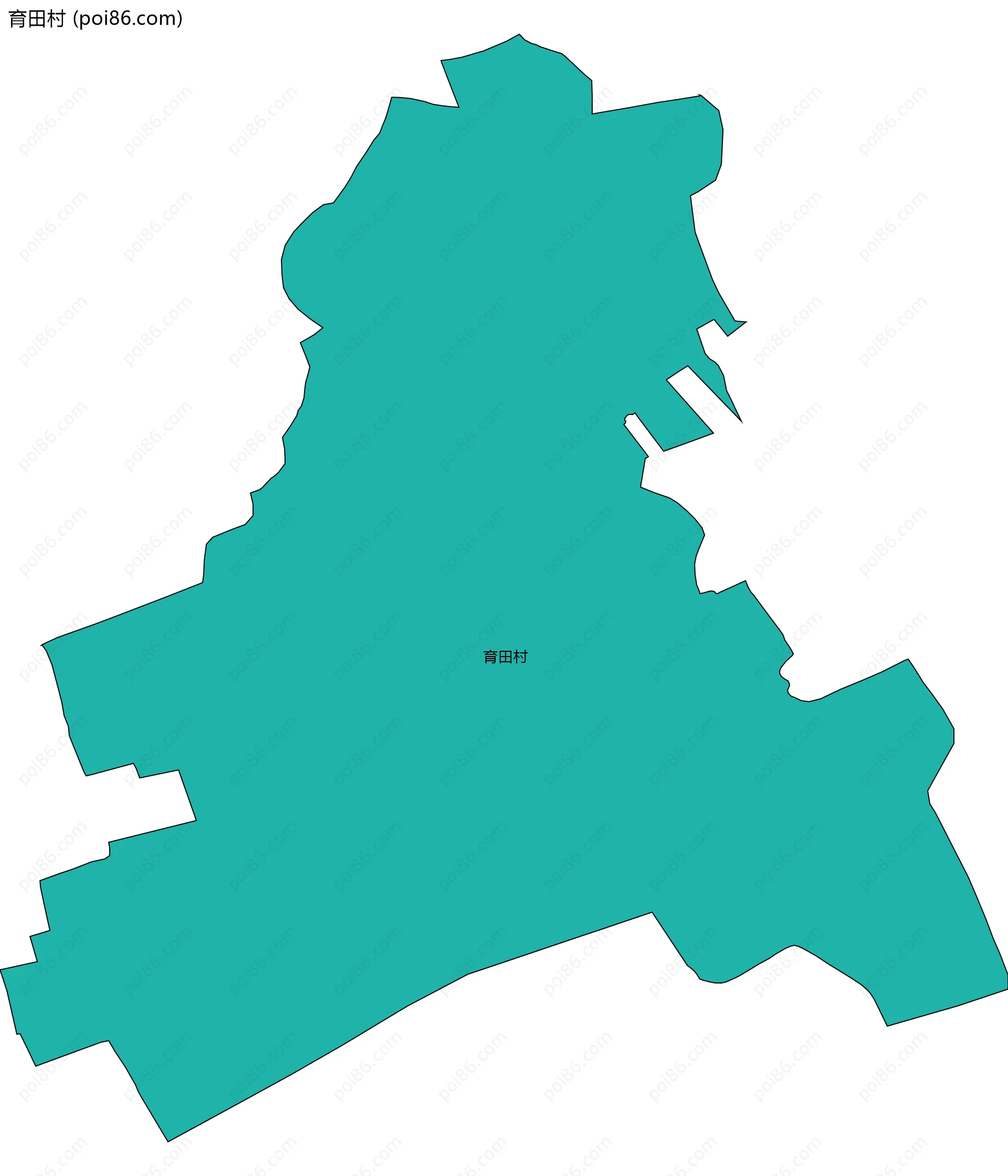 育田村边界地图