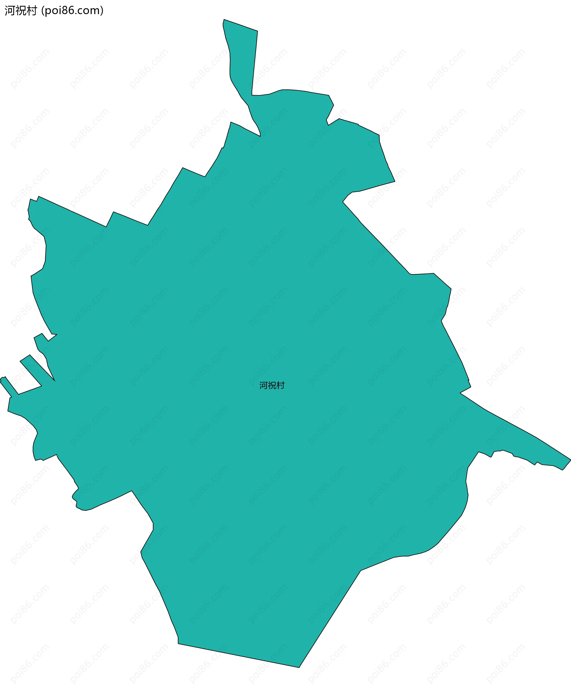 河祝村边界地图