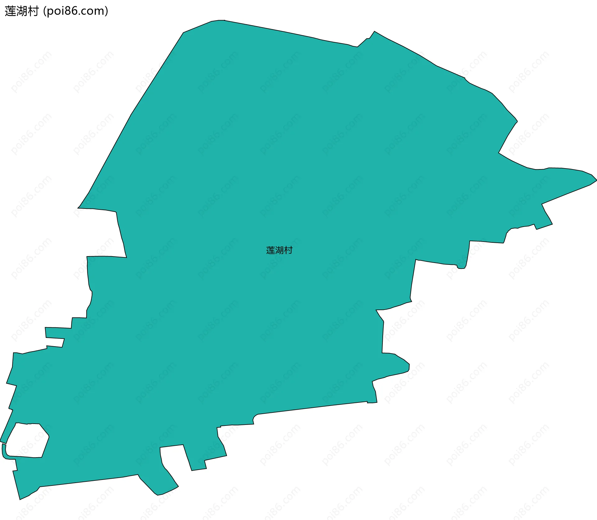 莲湖村边界地图
