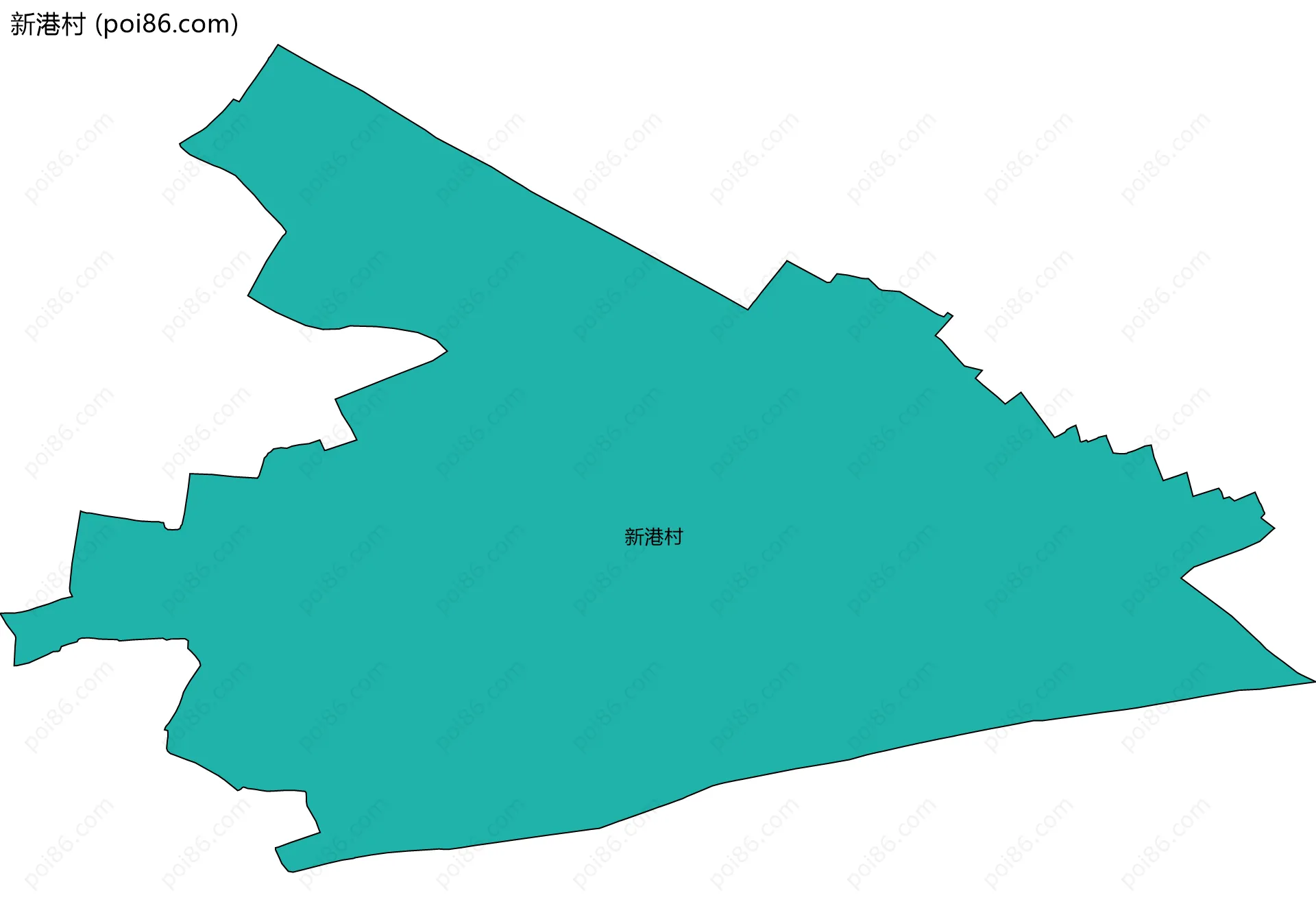 新港村边界地图
