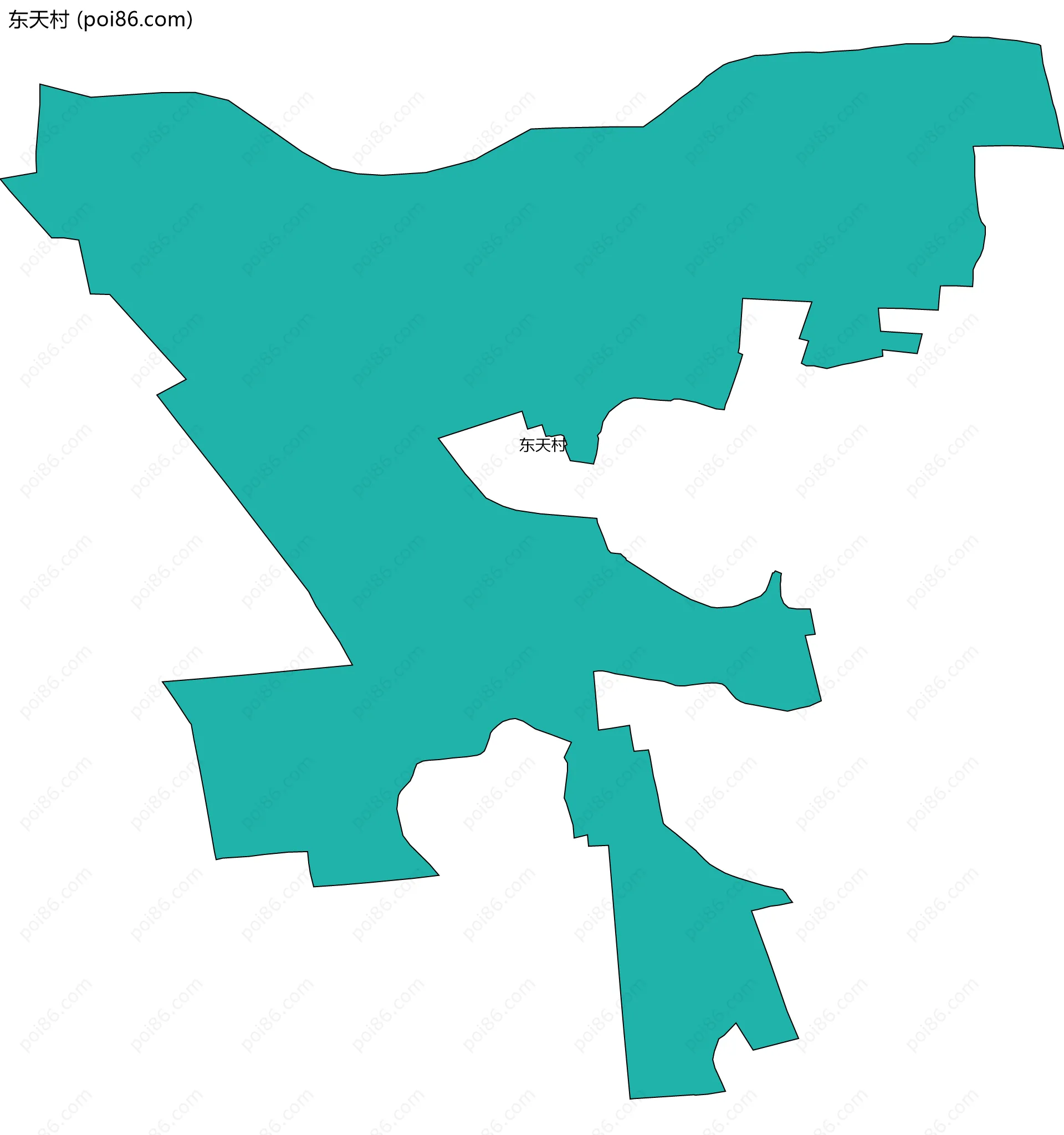 东天村边界地图