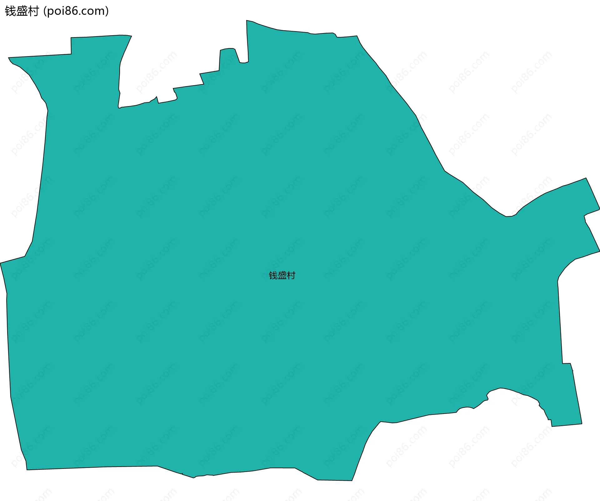 钱盛村边界地图