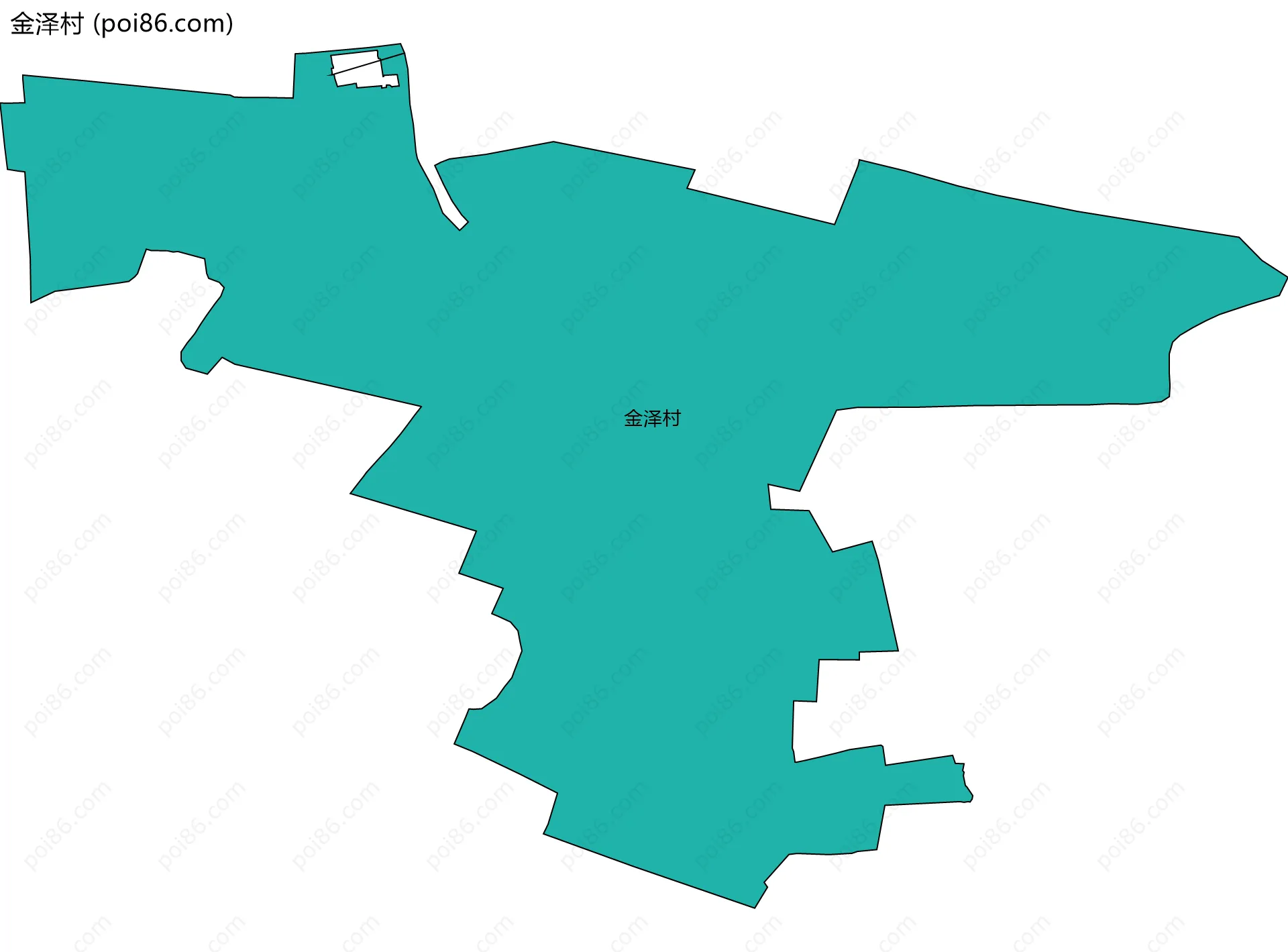 金泽村边界地图
