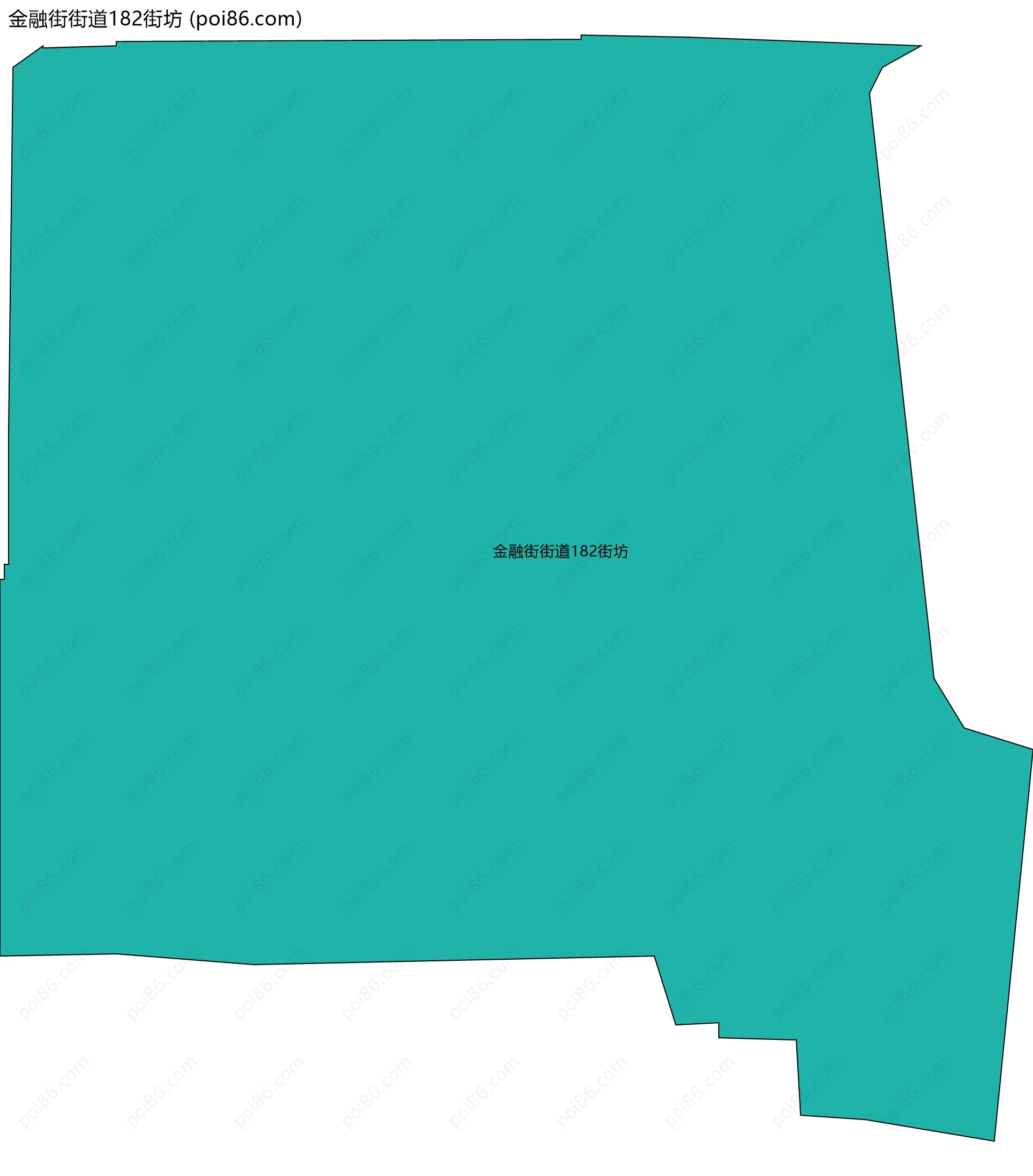 金融街街道182街坊边界地图