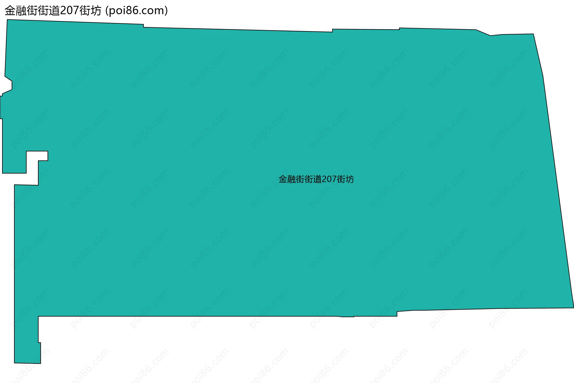 金融街街道207街坊边界地图