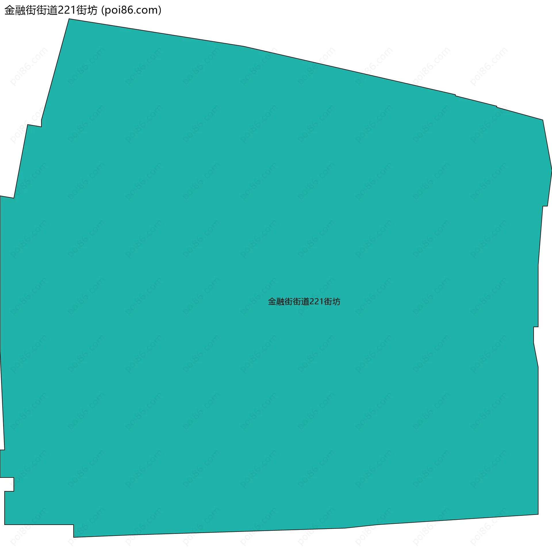 金融街街道221街坊边界地图