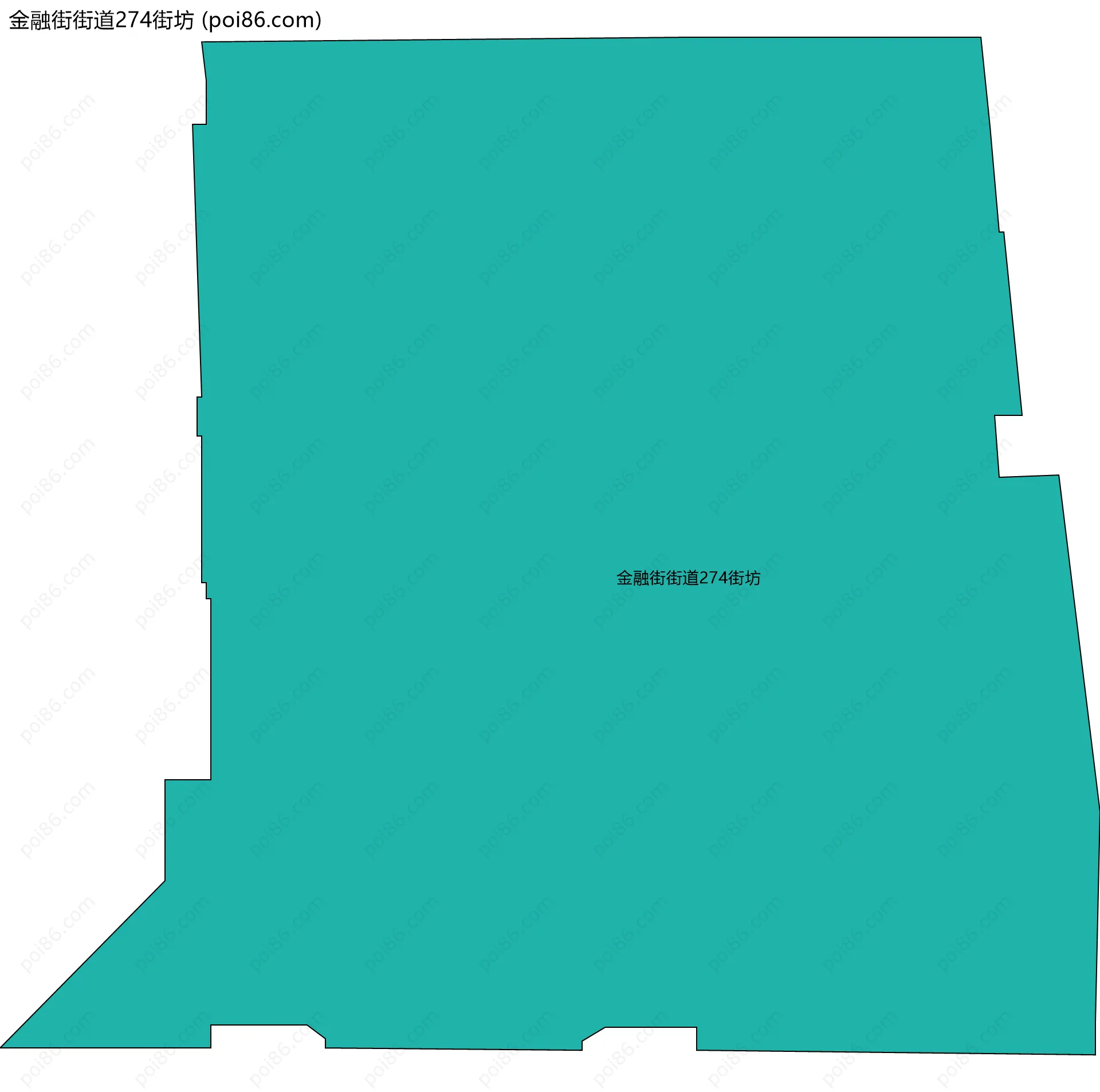 金融街街道274街坊边界地图