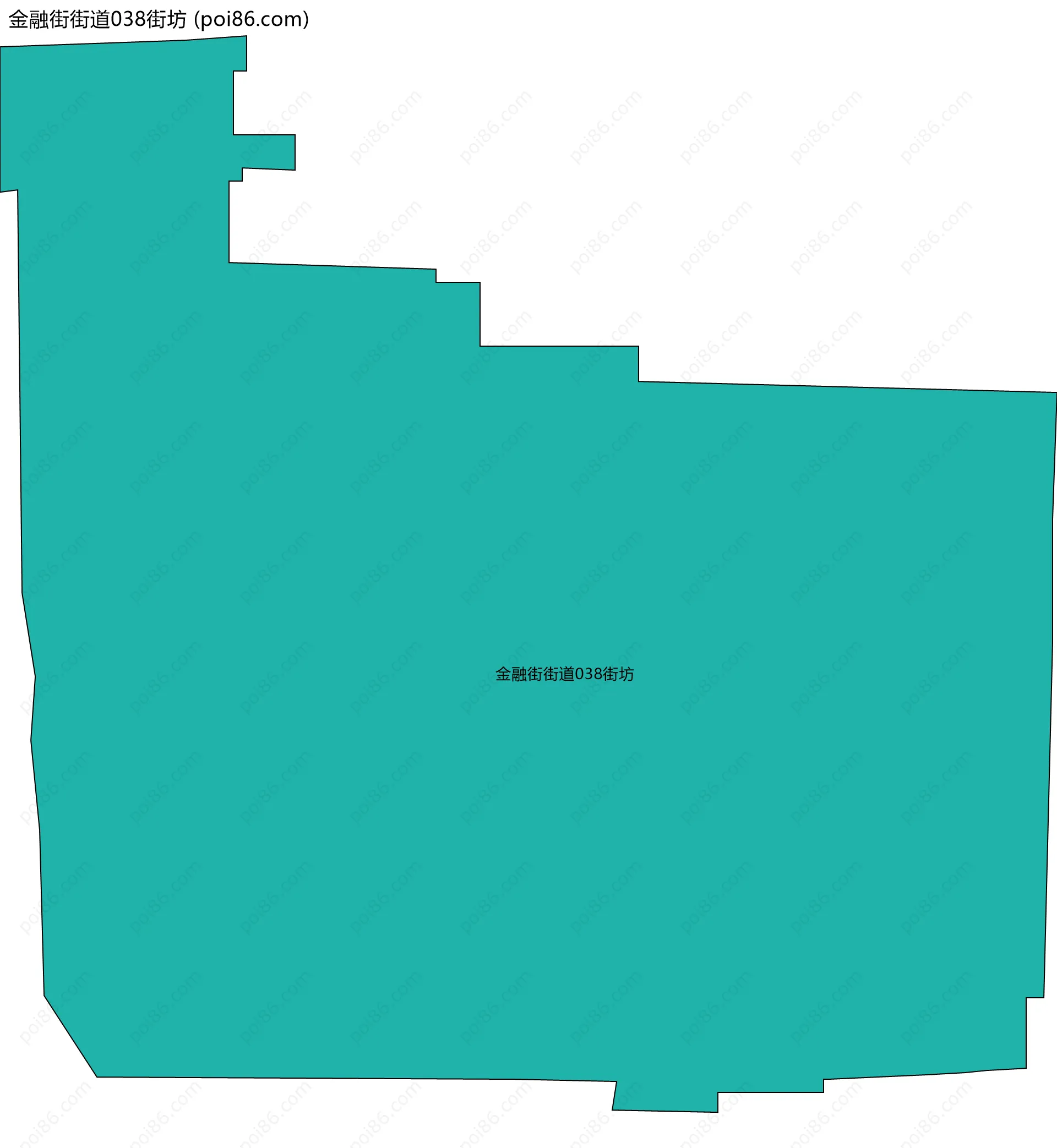 金融街街道038街坊边界地图