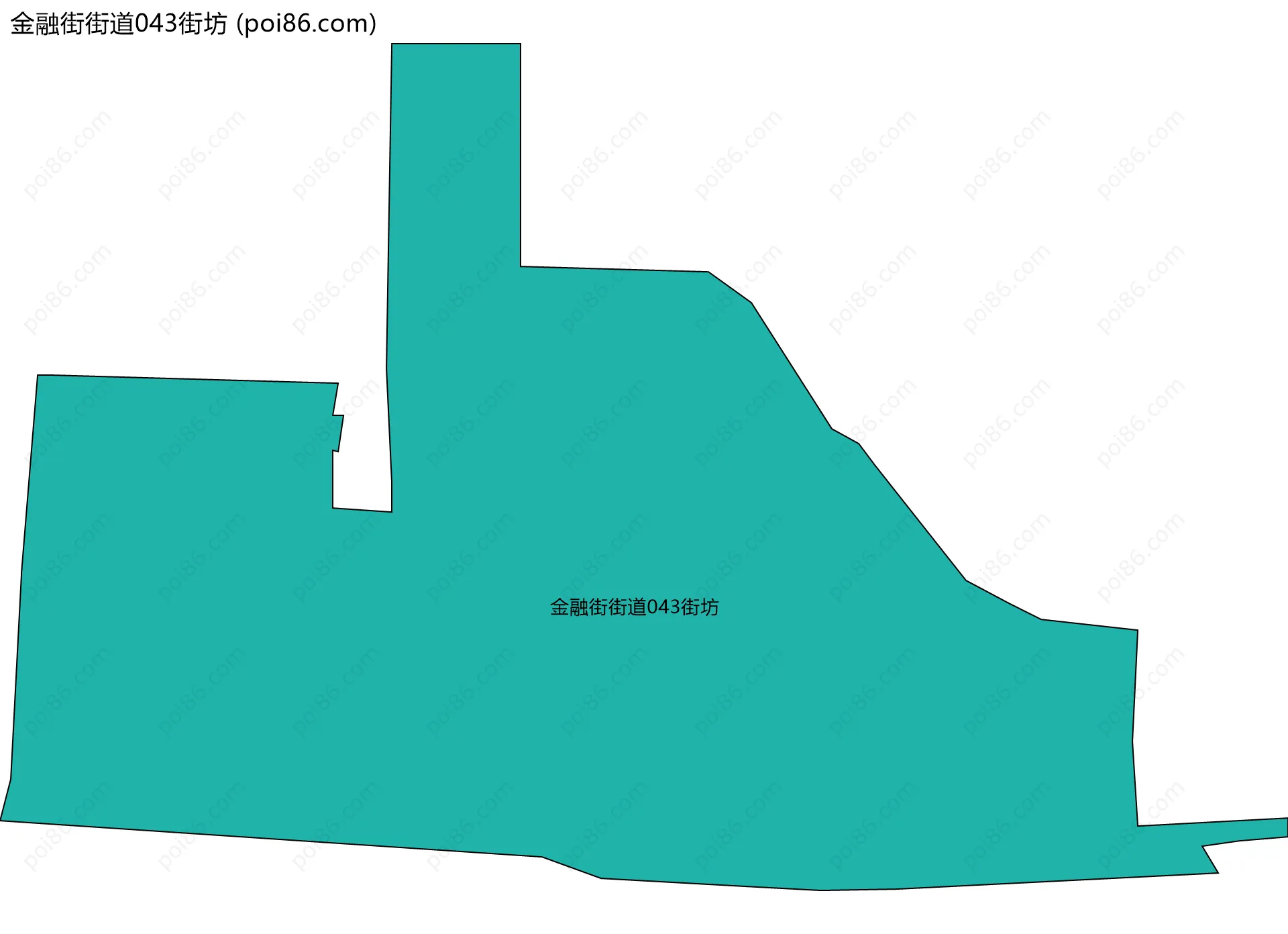 金融街街道043街坊边界地图
