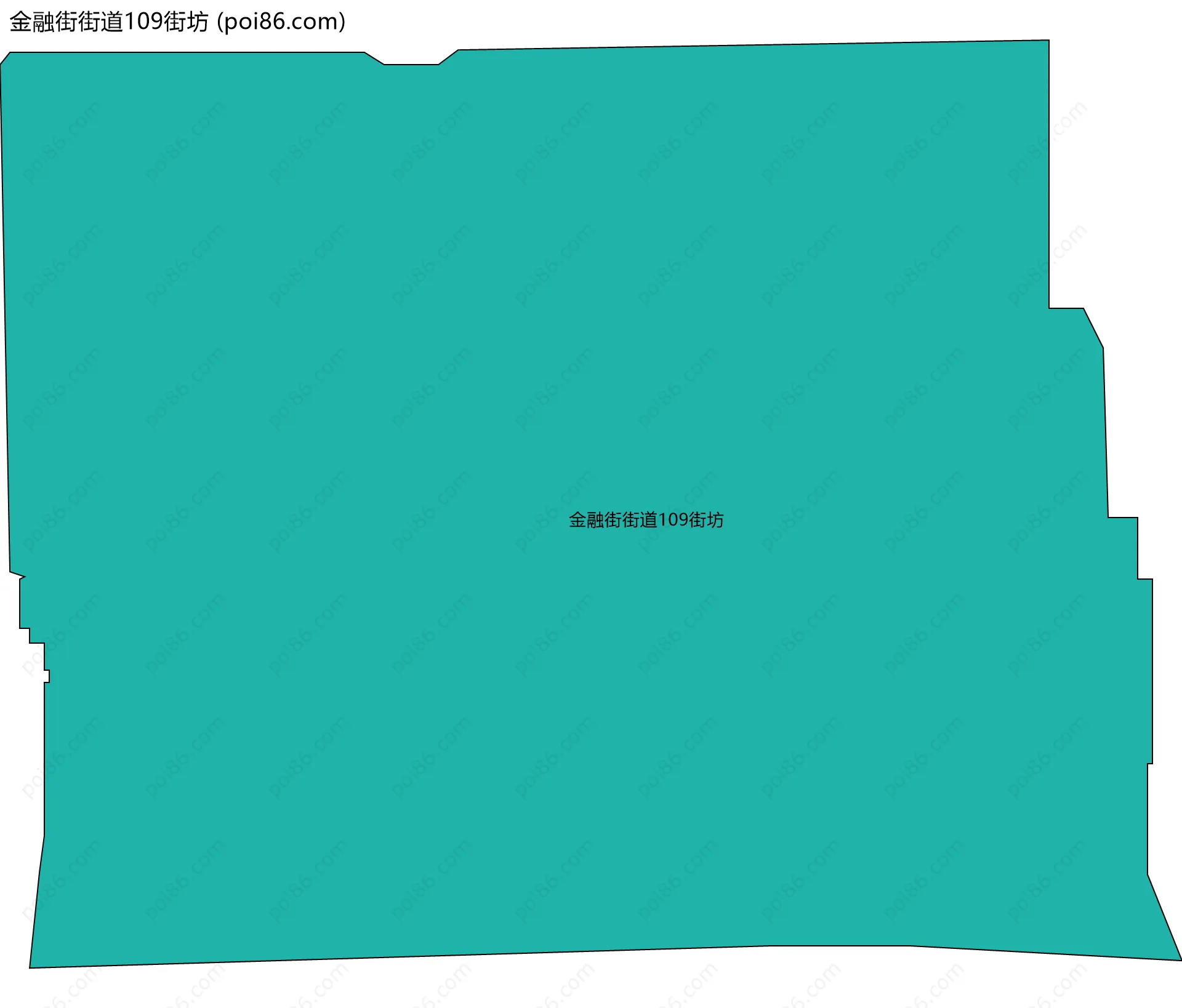 金融街街道109街坊边界地图