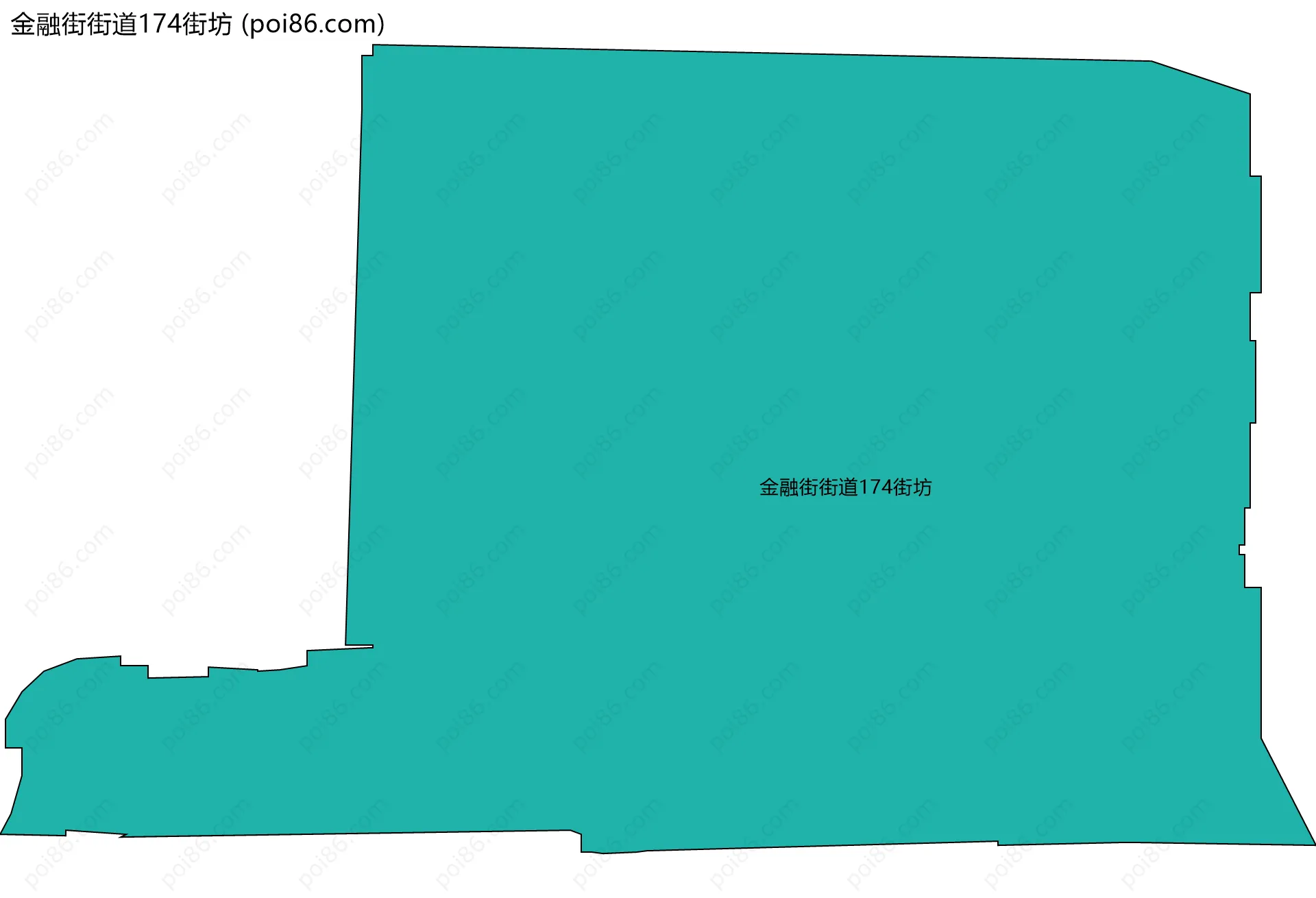 金融街街道174街坊边界地图