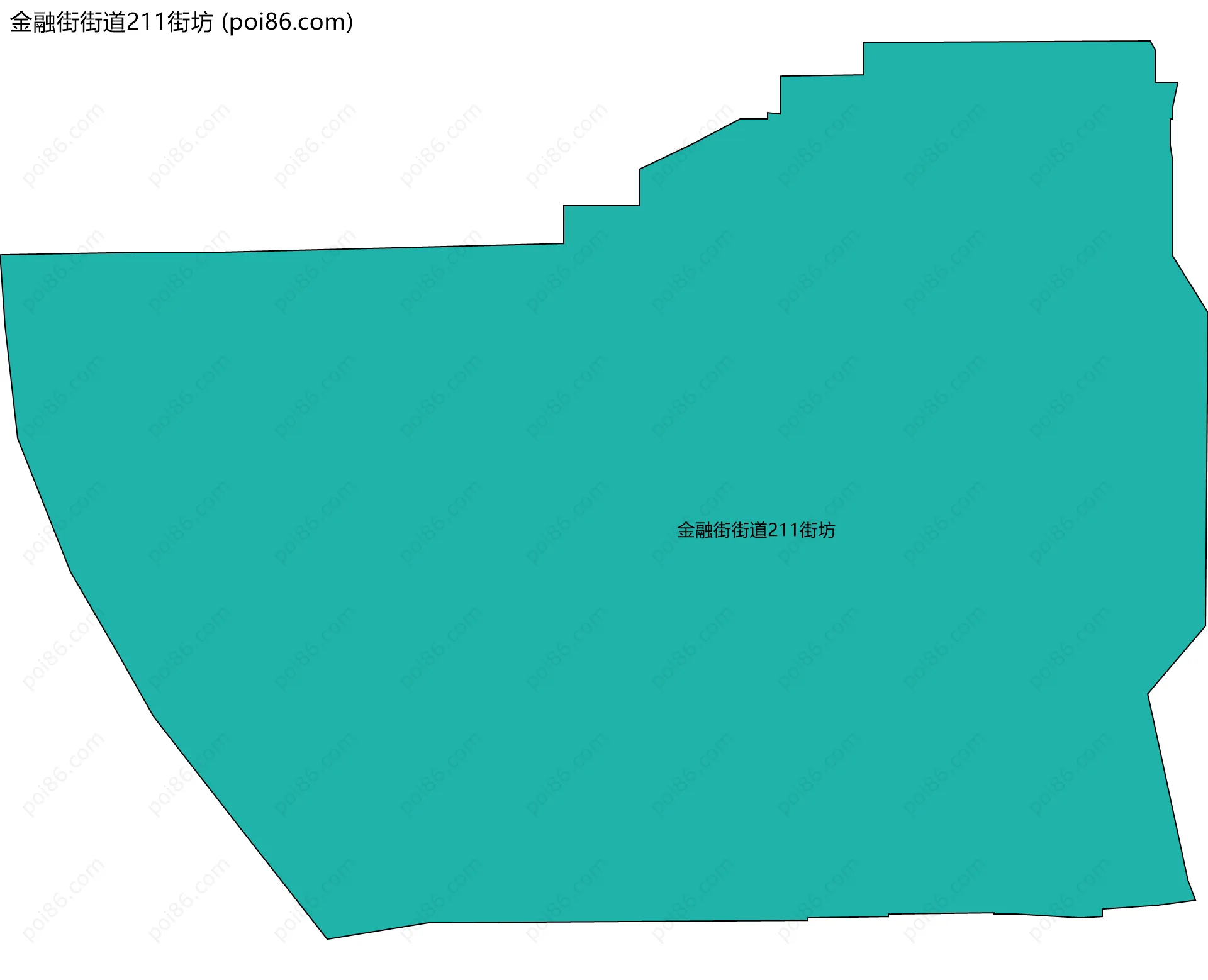金融街街道211街坊边界地图