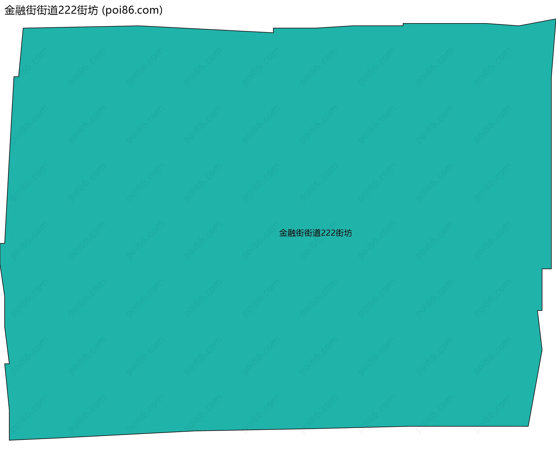 金融街街道222街坊边界地图