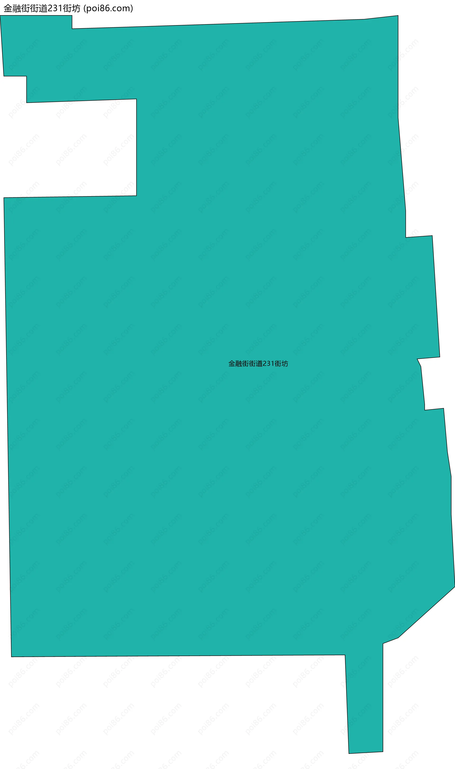 金融街街道231街坊边界地图