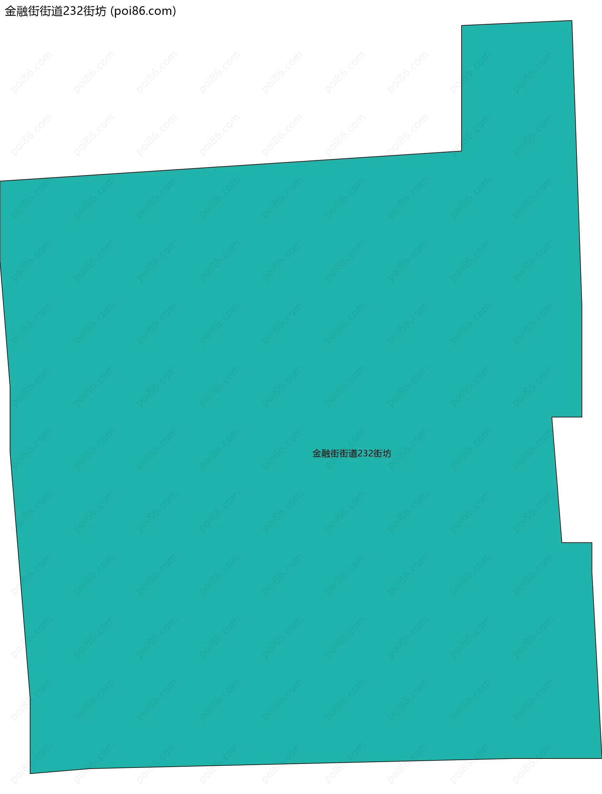金融街街道232街坊边界地图