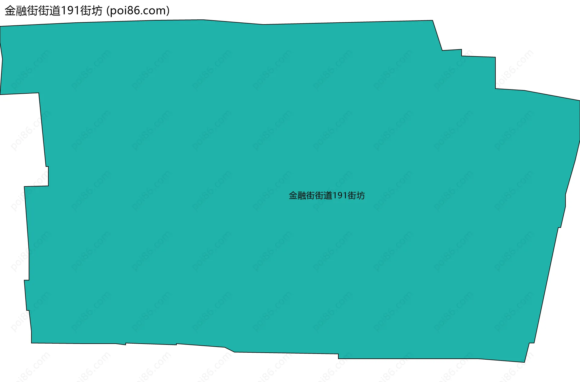 金融街街道191街坊边界地图