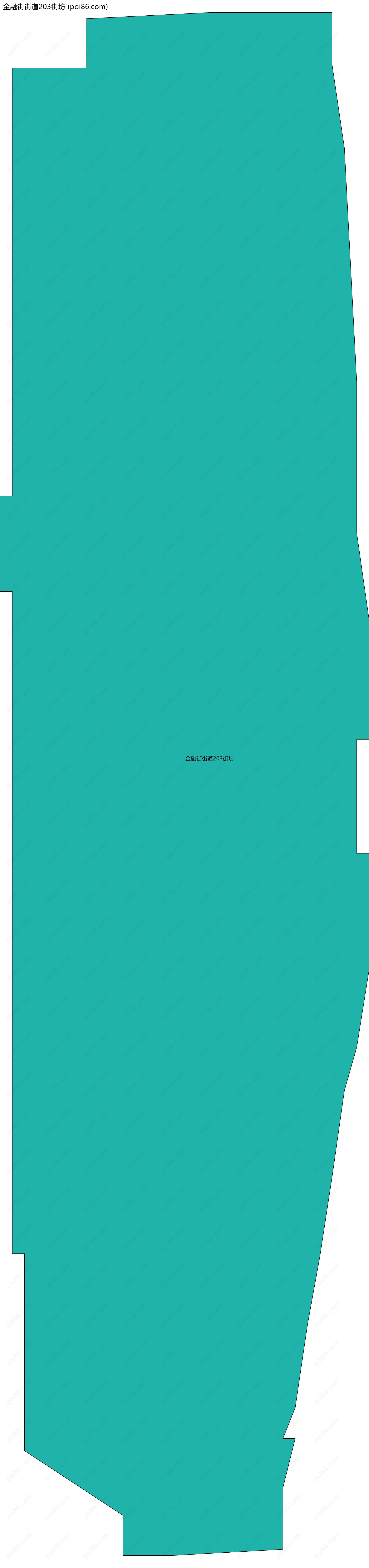 金融街街道203街坊边界地图